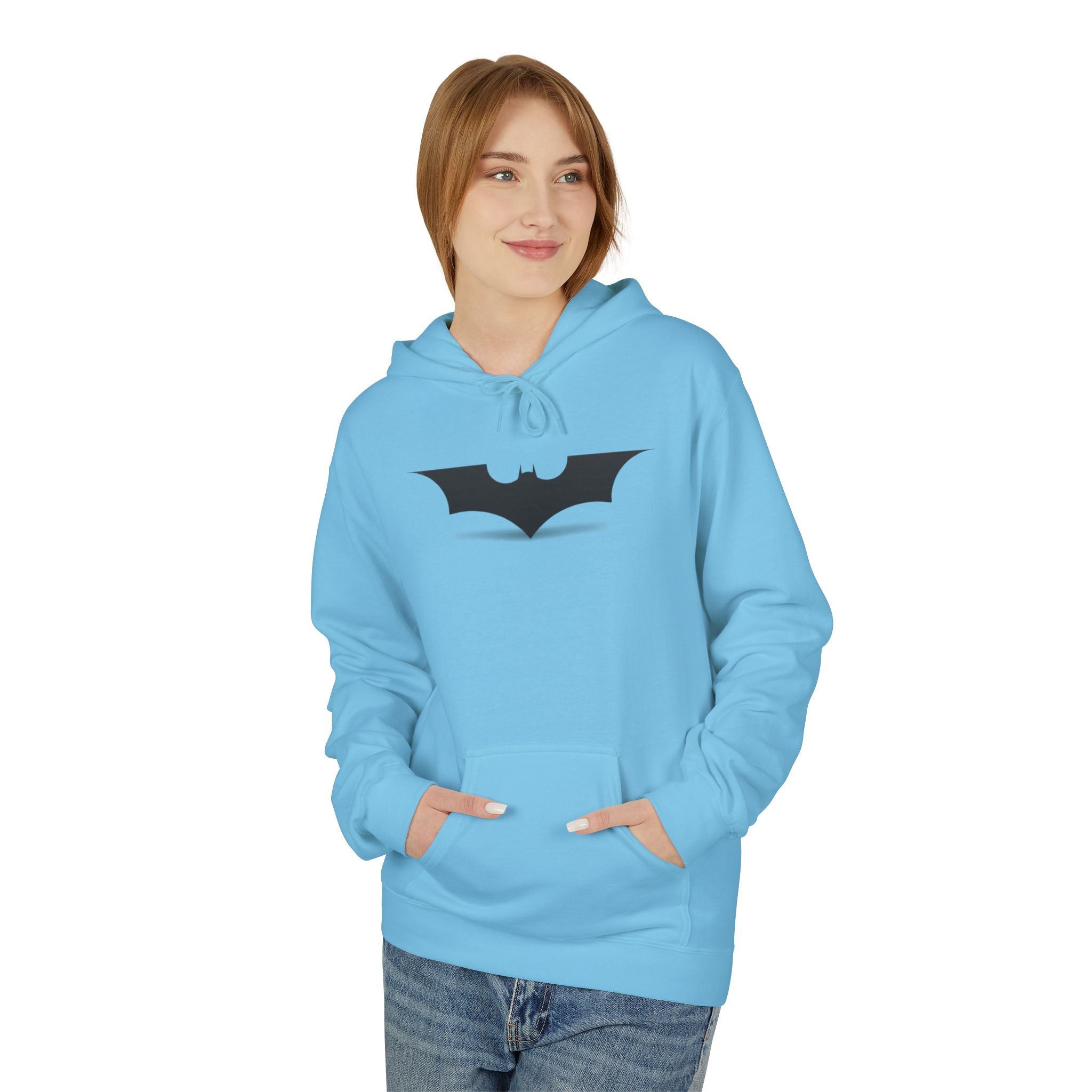 Bat Emblem Hoodie — Minimal Gothic Pullover