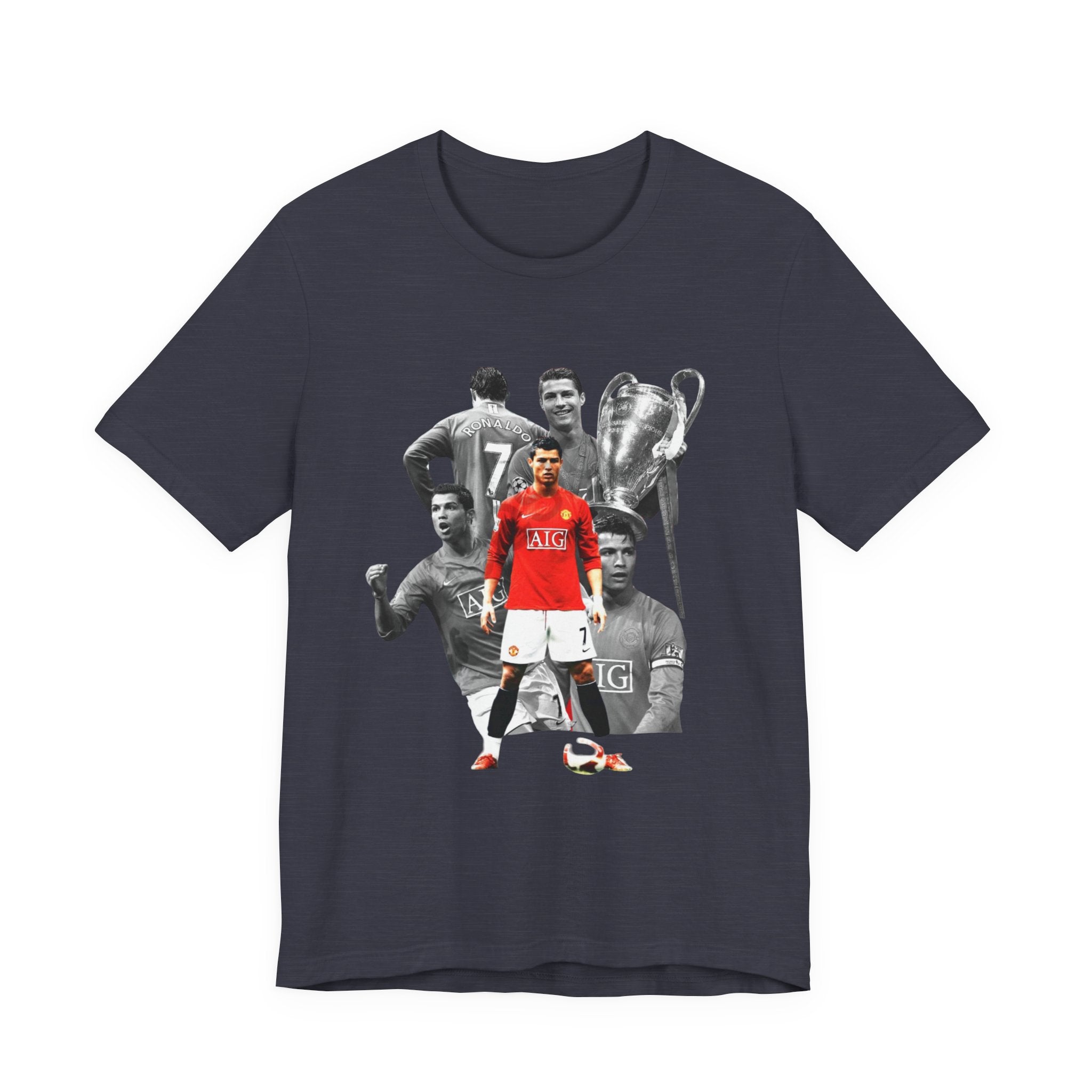 Cristiano Ronaldo Collage Tee — Retro Football Graphic T-Shirt