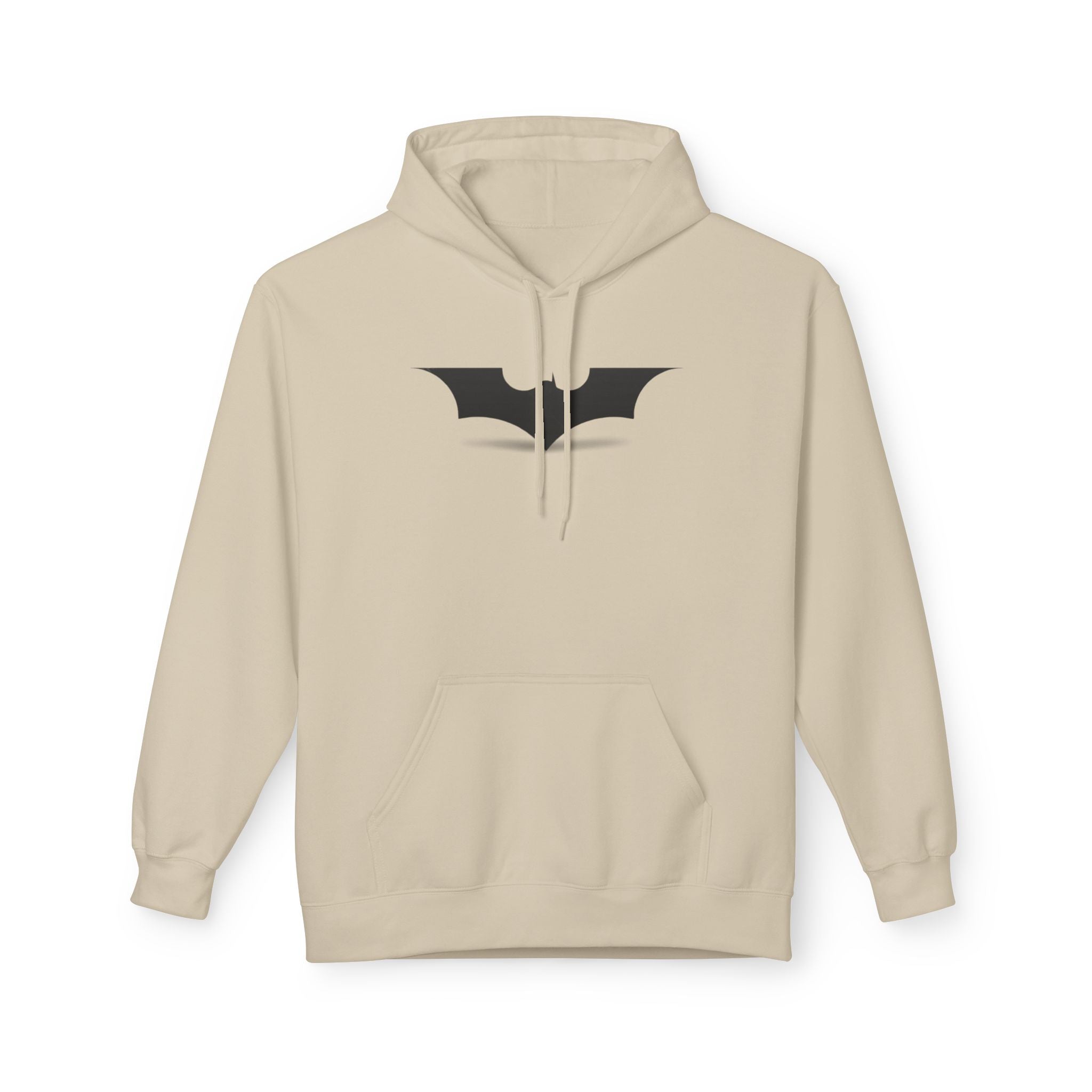 Bat Emblem Hoodie — Minimal Gothic Pullover
