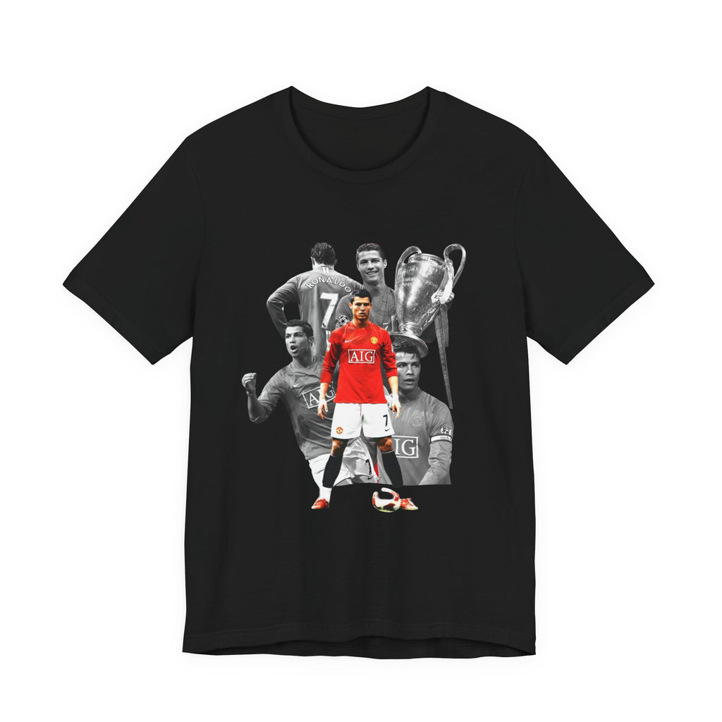 Cristiano Ronaldo Collage Tee — Retro Football Graphic T-Shirt