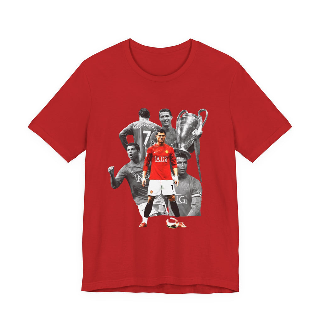 Cristiano Ronaldo Collage Tee — Retro Football Graphic T-Shirt