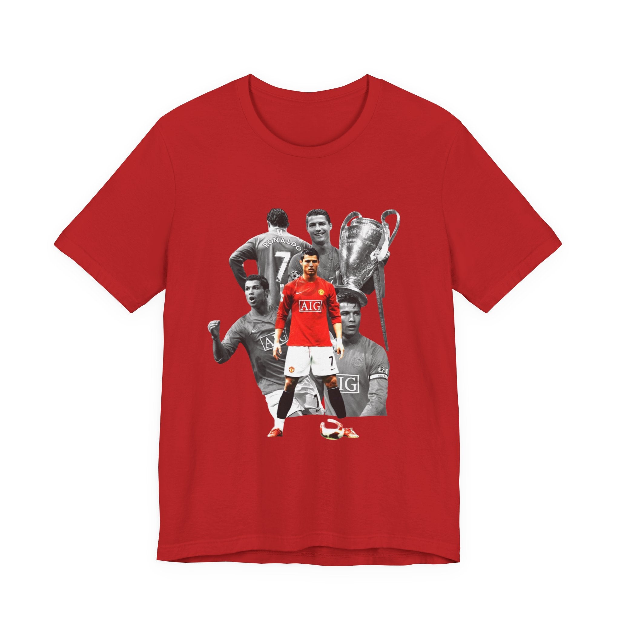 Cristiano Ronaldo Collage Tee — Retro Football Graphic T-Shirt