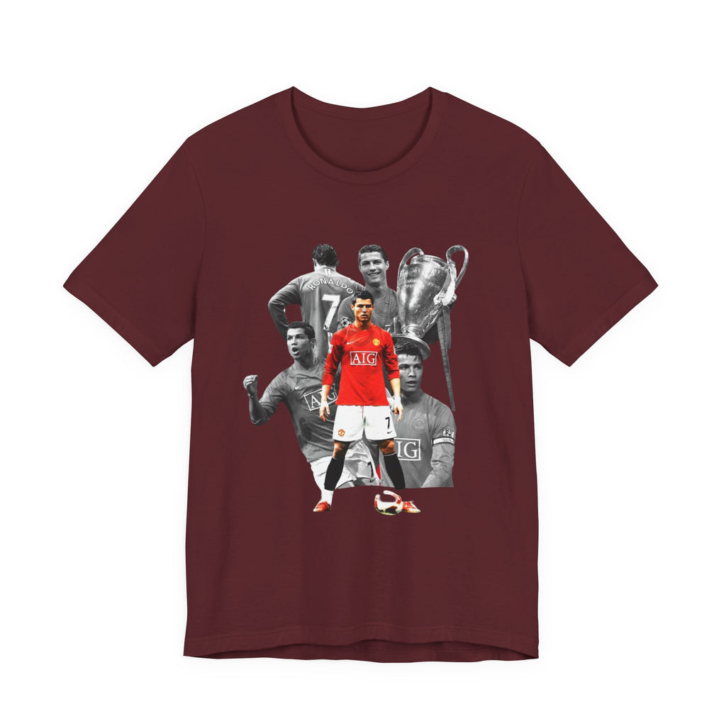 Cristiano Ronaldo Collage Tee — Retro Football Graphic T-Shirt