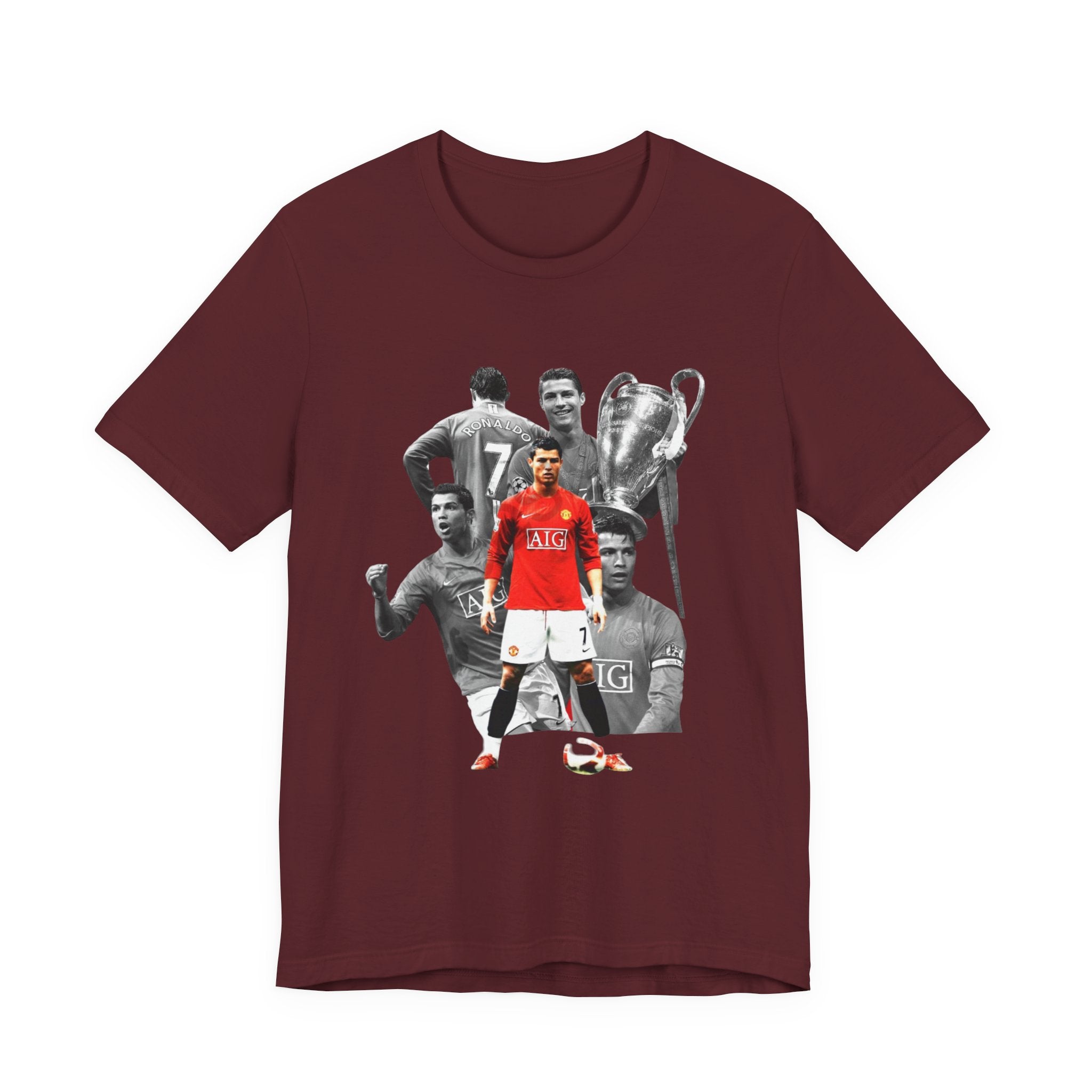 Cristiano Ronaldo Collage Tee — Retro Football Graphic T-Shirt