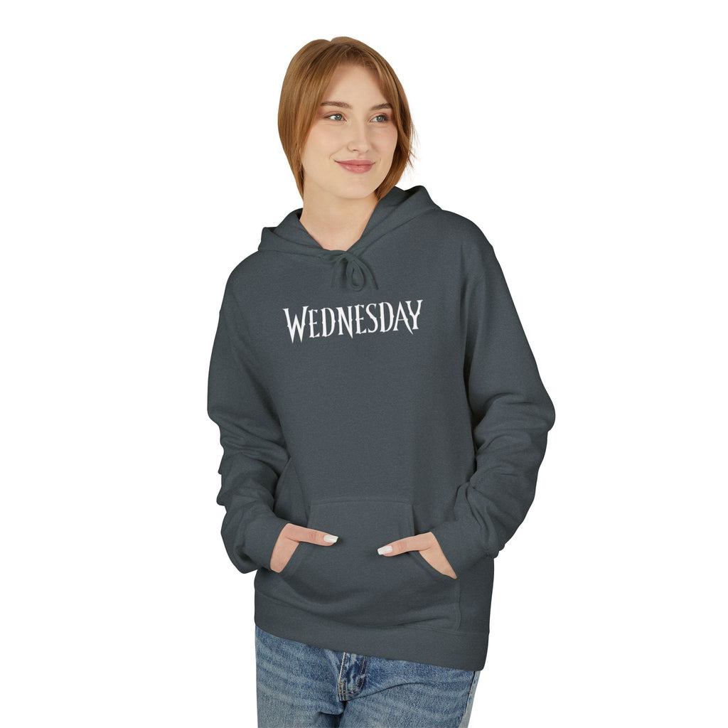 Wednesday Hoodie — Gothic Script Day-of-Week Pullover for Fans