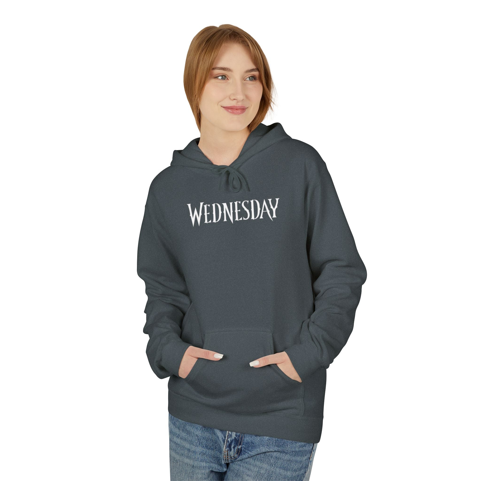Wednesday Hoodie — Gothic Script Day-of-Week Pullover for Fans