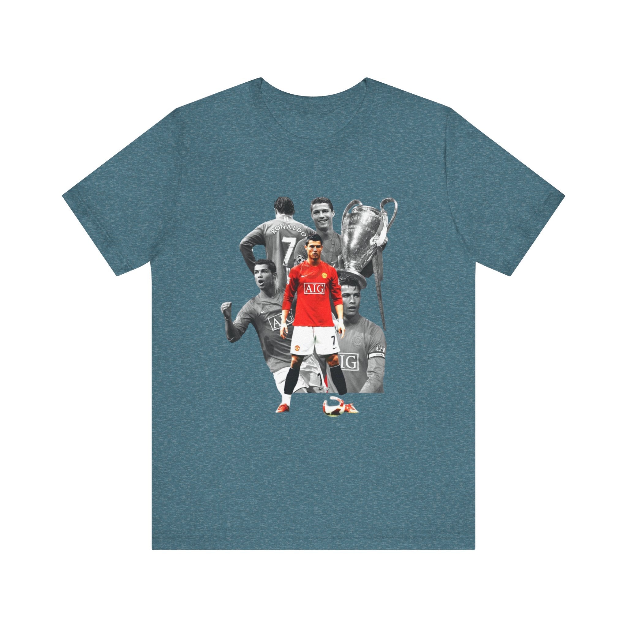 Cristiano Ronaldo Collage Tee — Retro Football Graphic T-Shirt