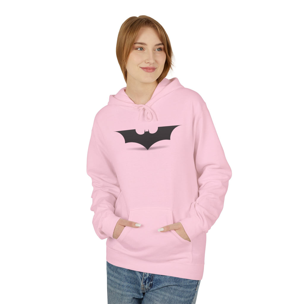 Bat Emblem Hoodie — Minimal Gothic Pullover