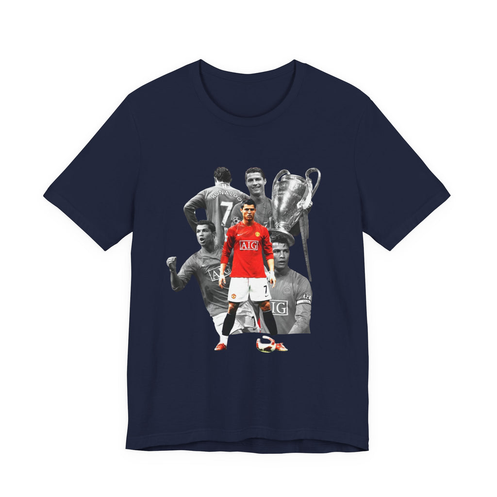 Cristiano Ronaldo Collage Tee — Retro Football Graphic T-Shirt
