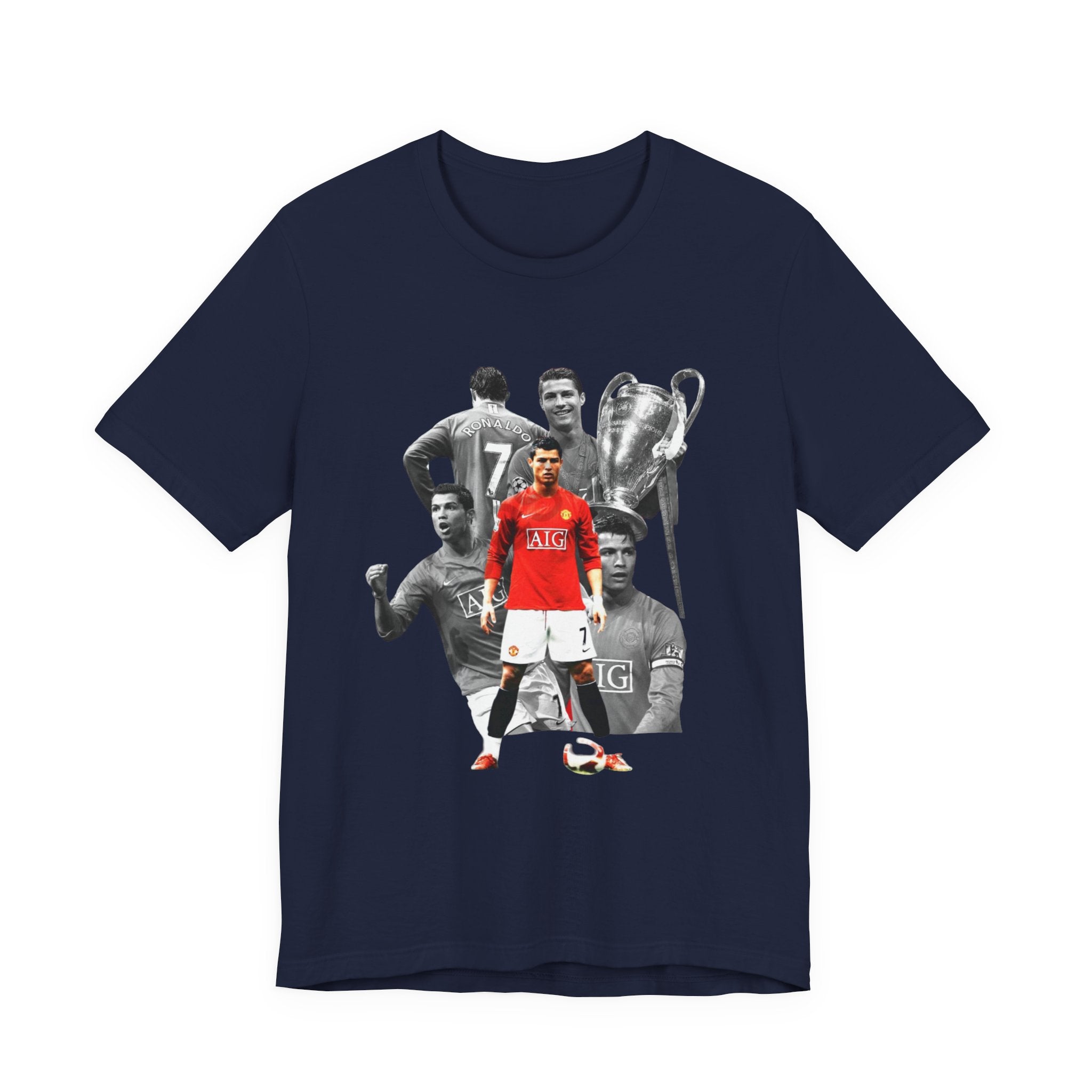 Cristiano Ronaldo Collage Tee — Retro Football Graphic T-Shirt