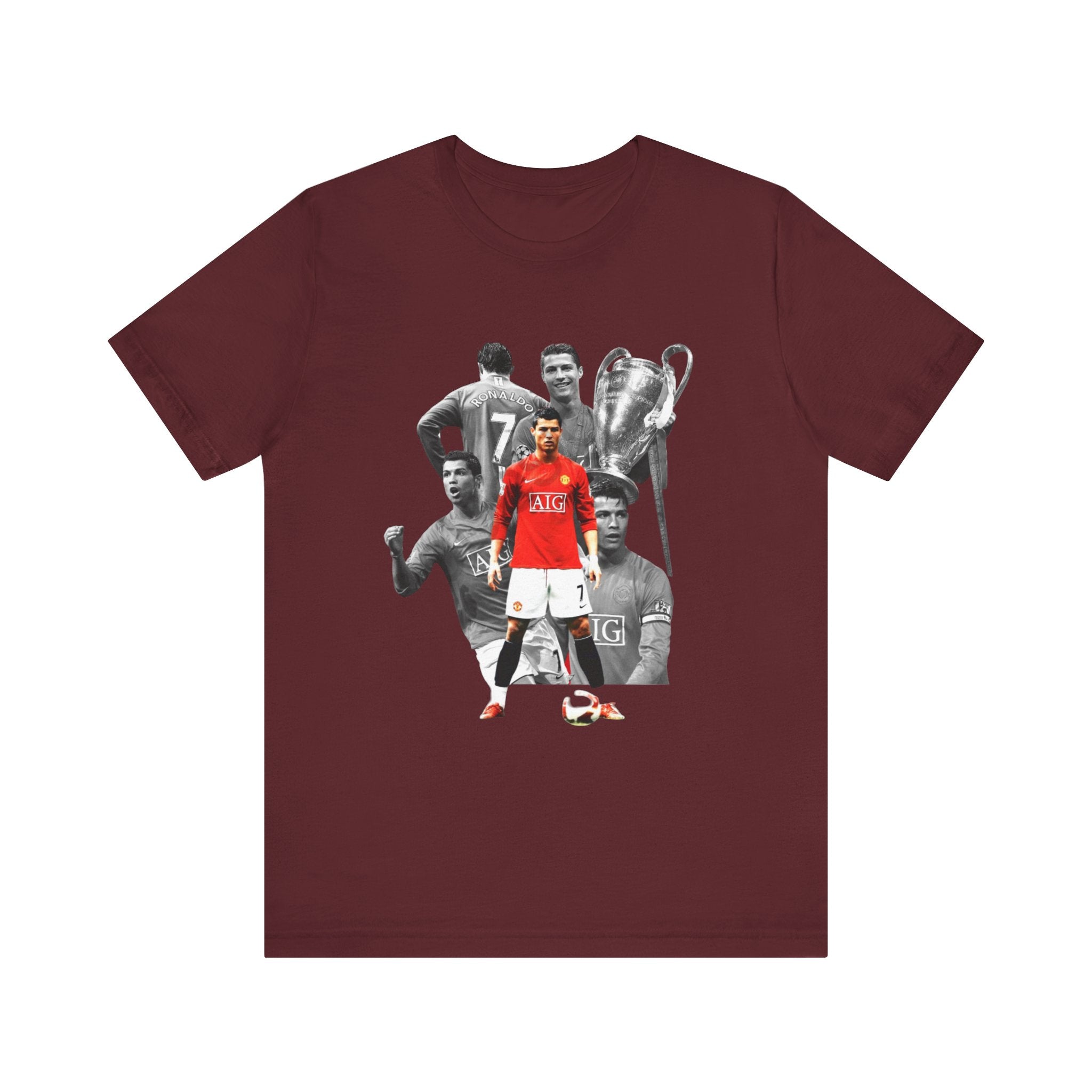 Cristiano Ronaldo Collage Tee — Retro Football Graphic T-Shirt