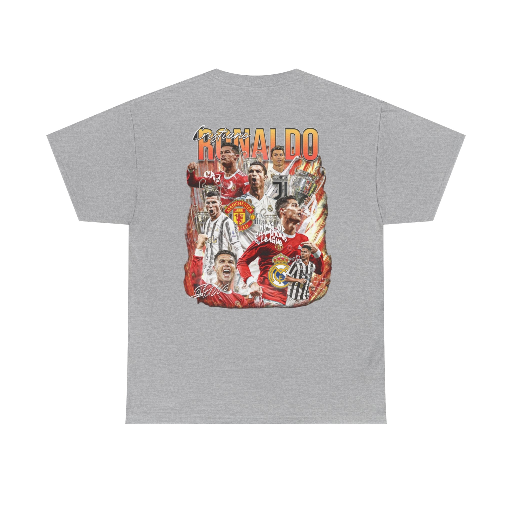 Legendary Football Collage Tee — 'Ronaldo' Graphic Soccer Shirt