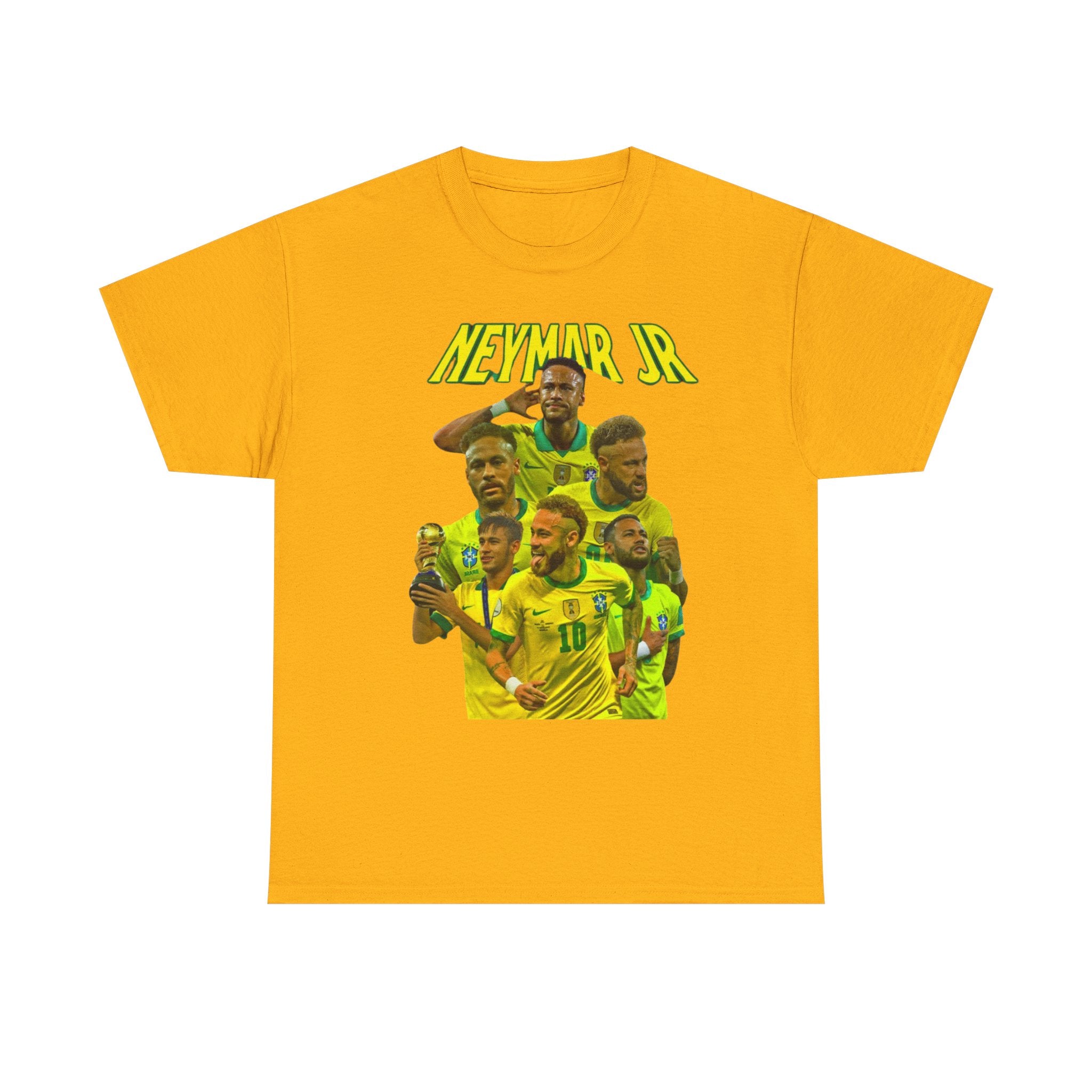 Neymar Jr. Brazil Soccer T‑Shirt – Neon Collage Fan Tee