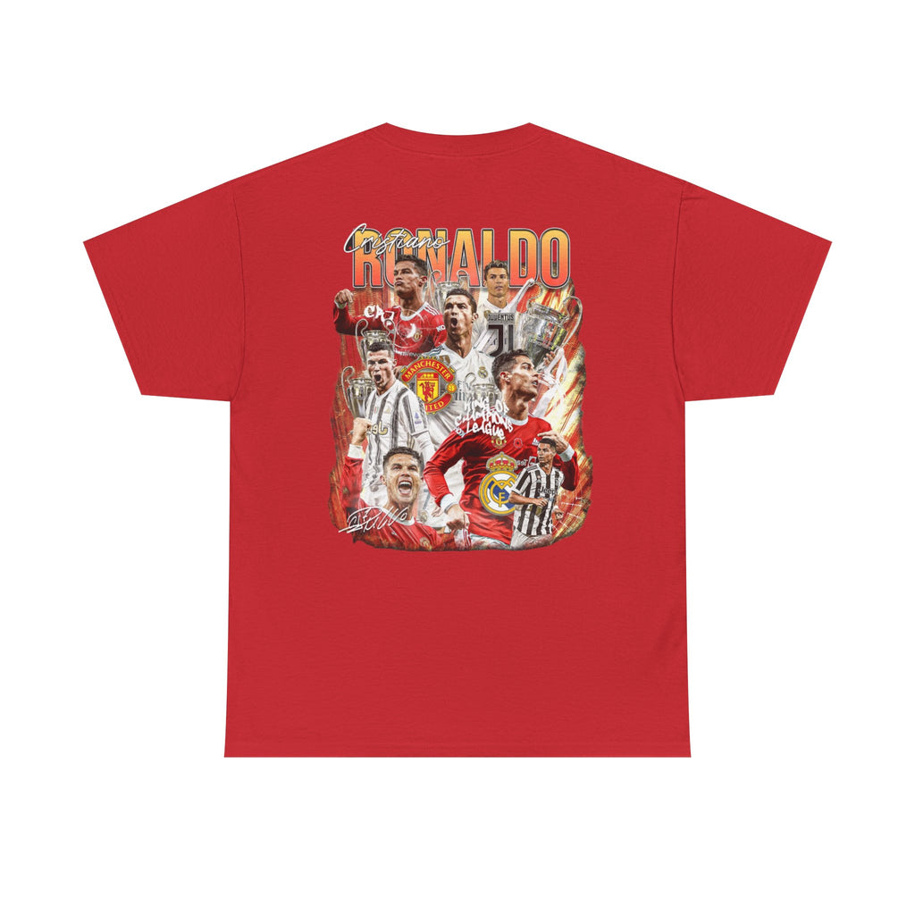 Legendary Football Collage Tee — 'Ronaldo' Graphic Soccer Shirt