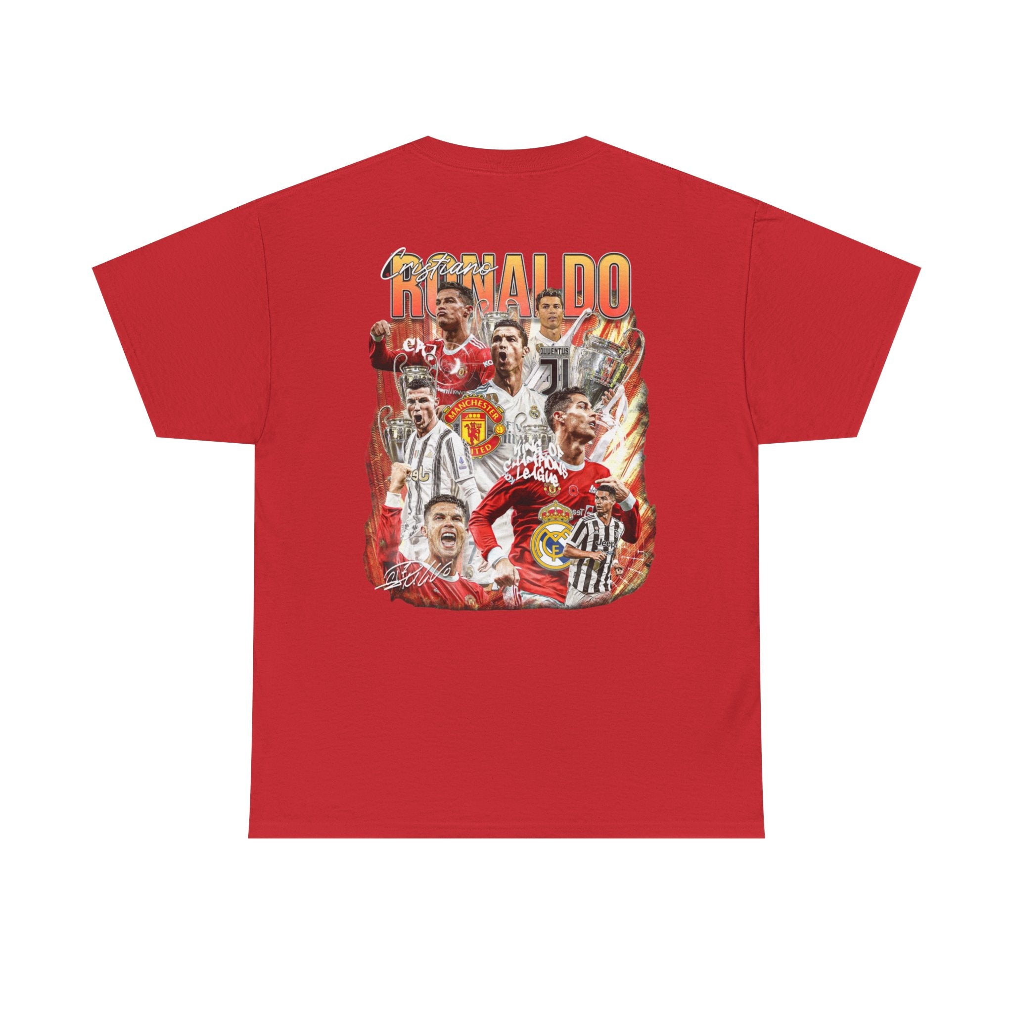 Legendary Football Collage Tee — 'Ronaldo' Graphic Soccer Shirt