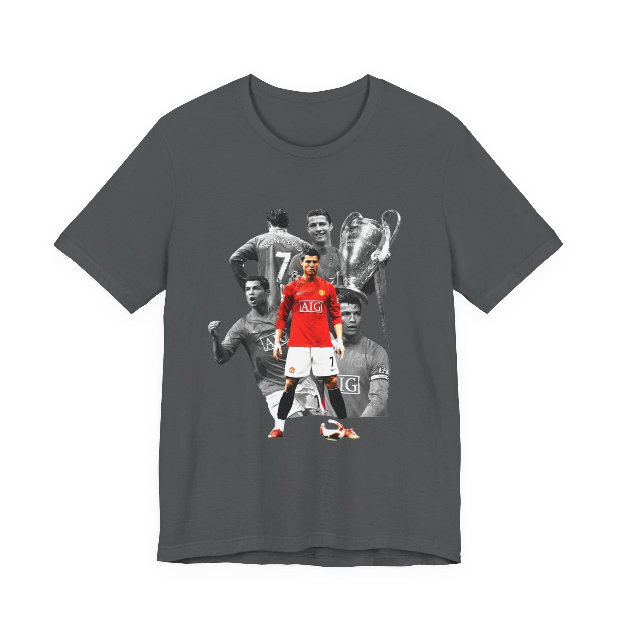 Cristiano Ronaldo Collage Tee — Retro Football Graphic T-Shirt
