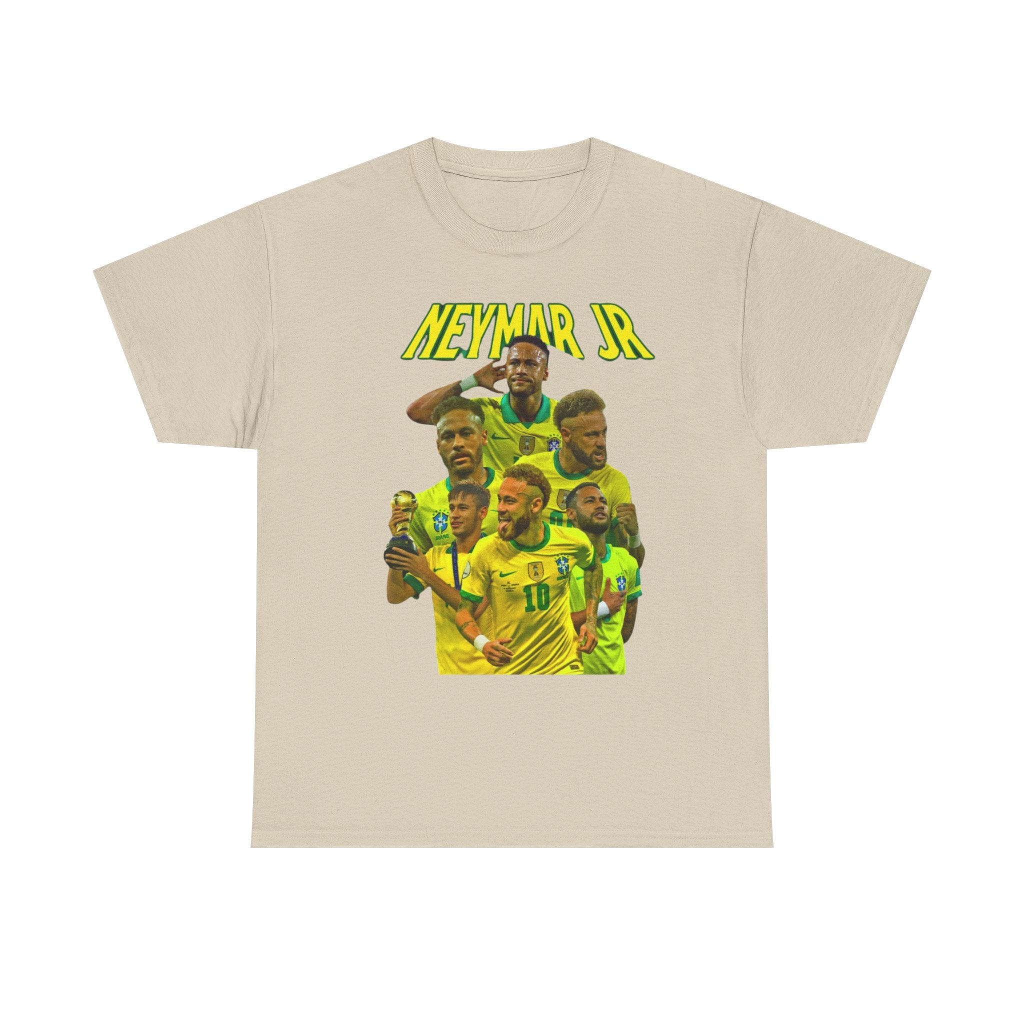 Neymar Jr. Brazil Soccer T‑Shirt – Neon Collage Fan Tee