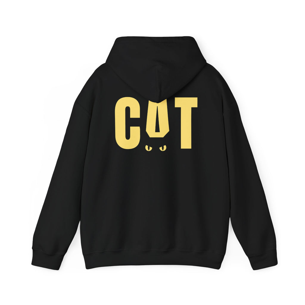 Hoodie — Yellow 'CAT' Back Graphic Pullover
