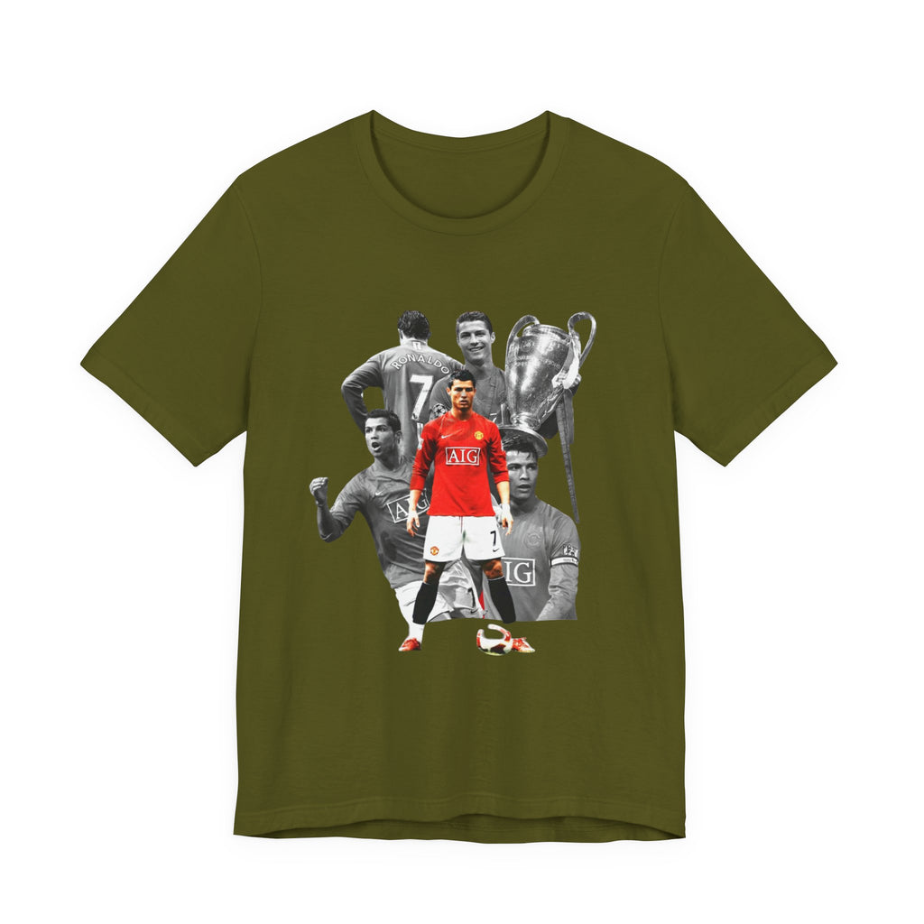 Cristiano Ronaldo Collage Tee — Retro Football Graphic T-Shirt