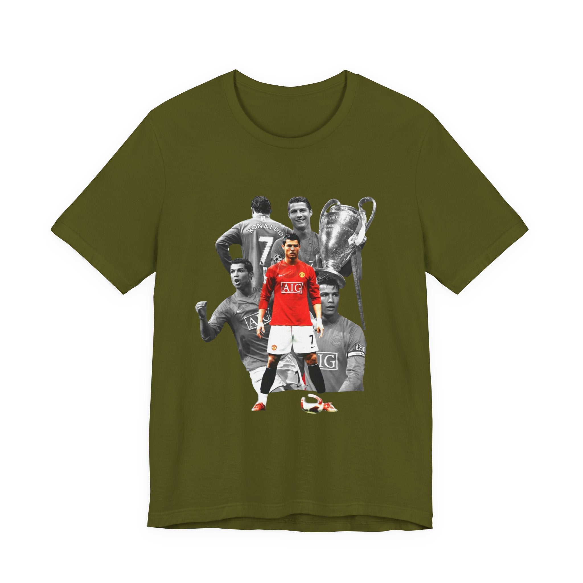 Cristiano Ronaldo Collage Tee — Retro Football Graphic T-Shirt