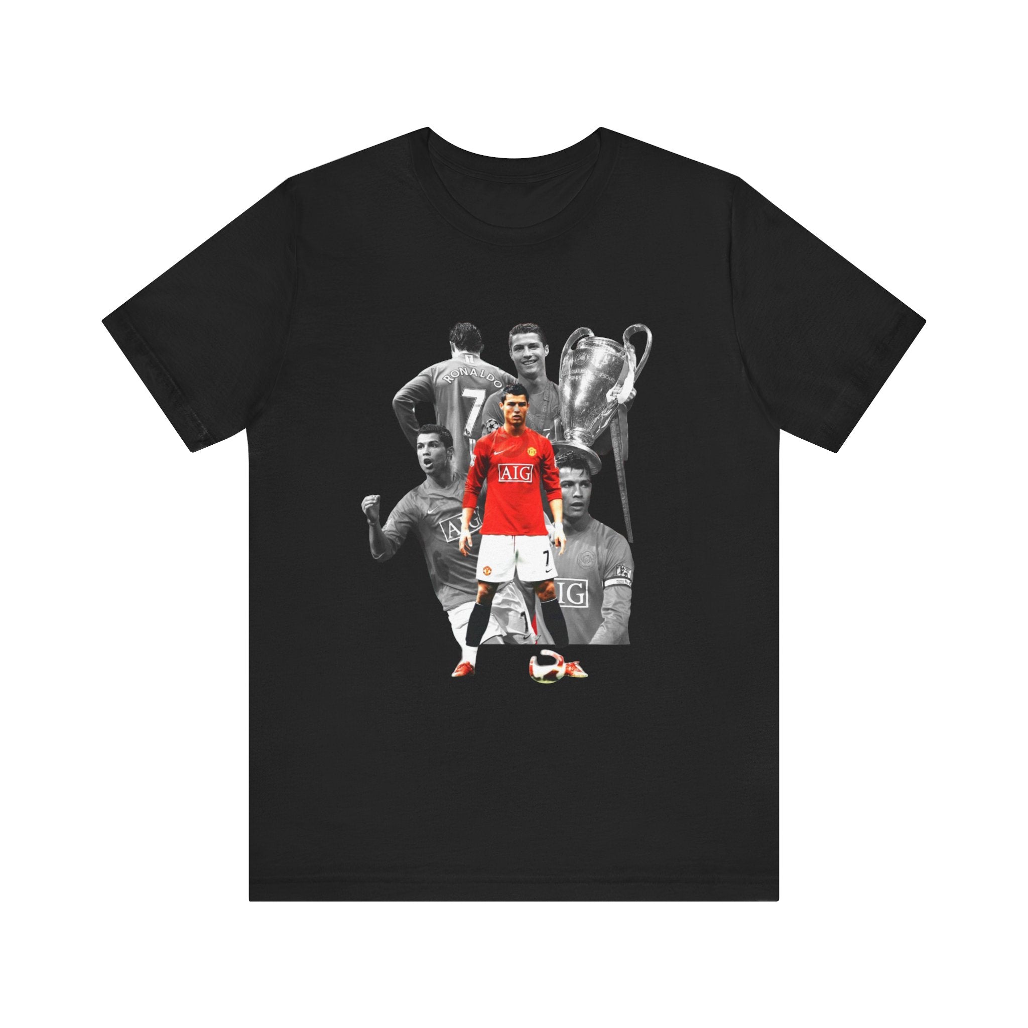 Cristiano Ronaldo Collage Tee — Retro Football Graphic T-Shirt