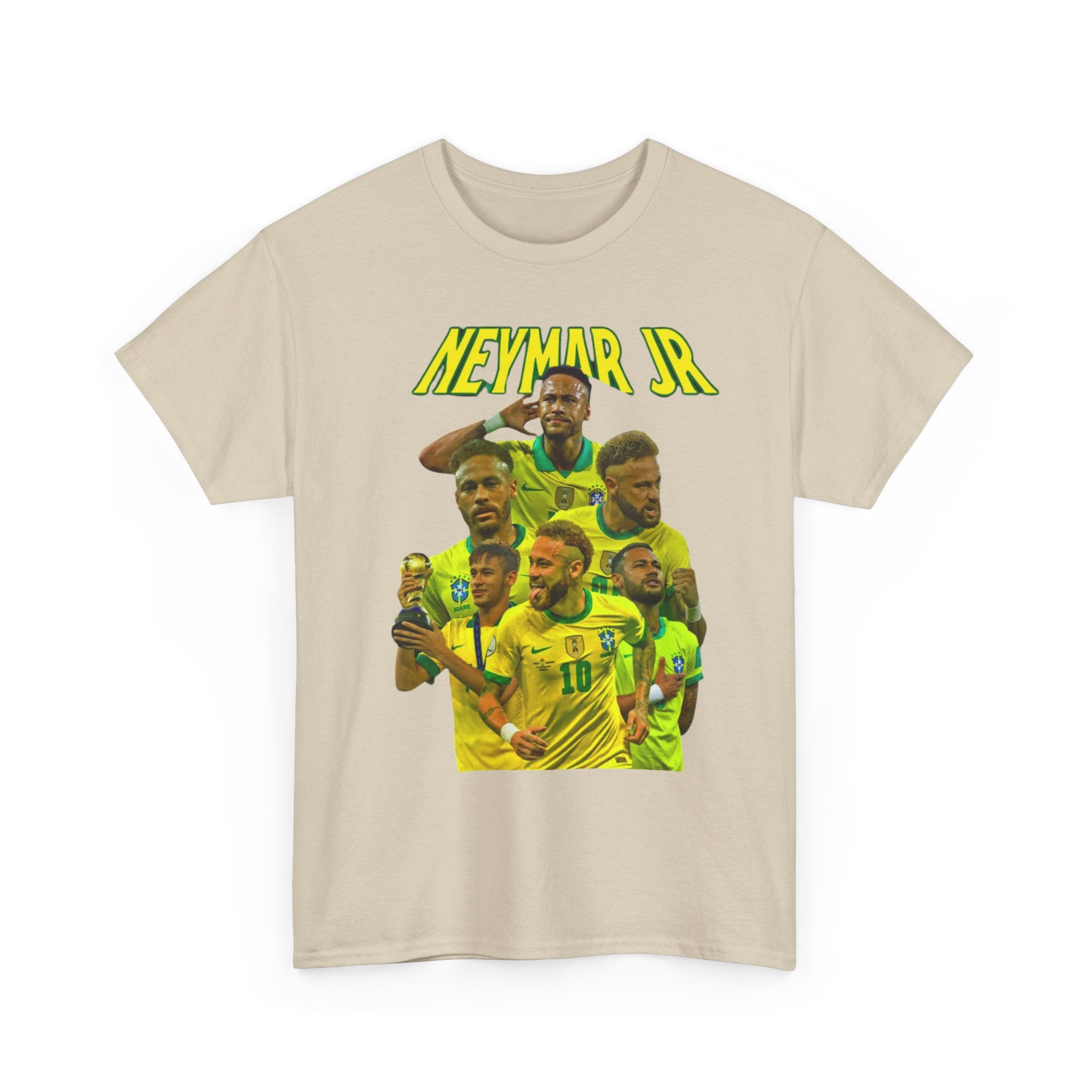 Neymar Jr. Brazil Soccer T‑Shirt – Neon Collage Fan Tee