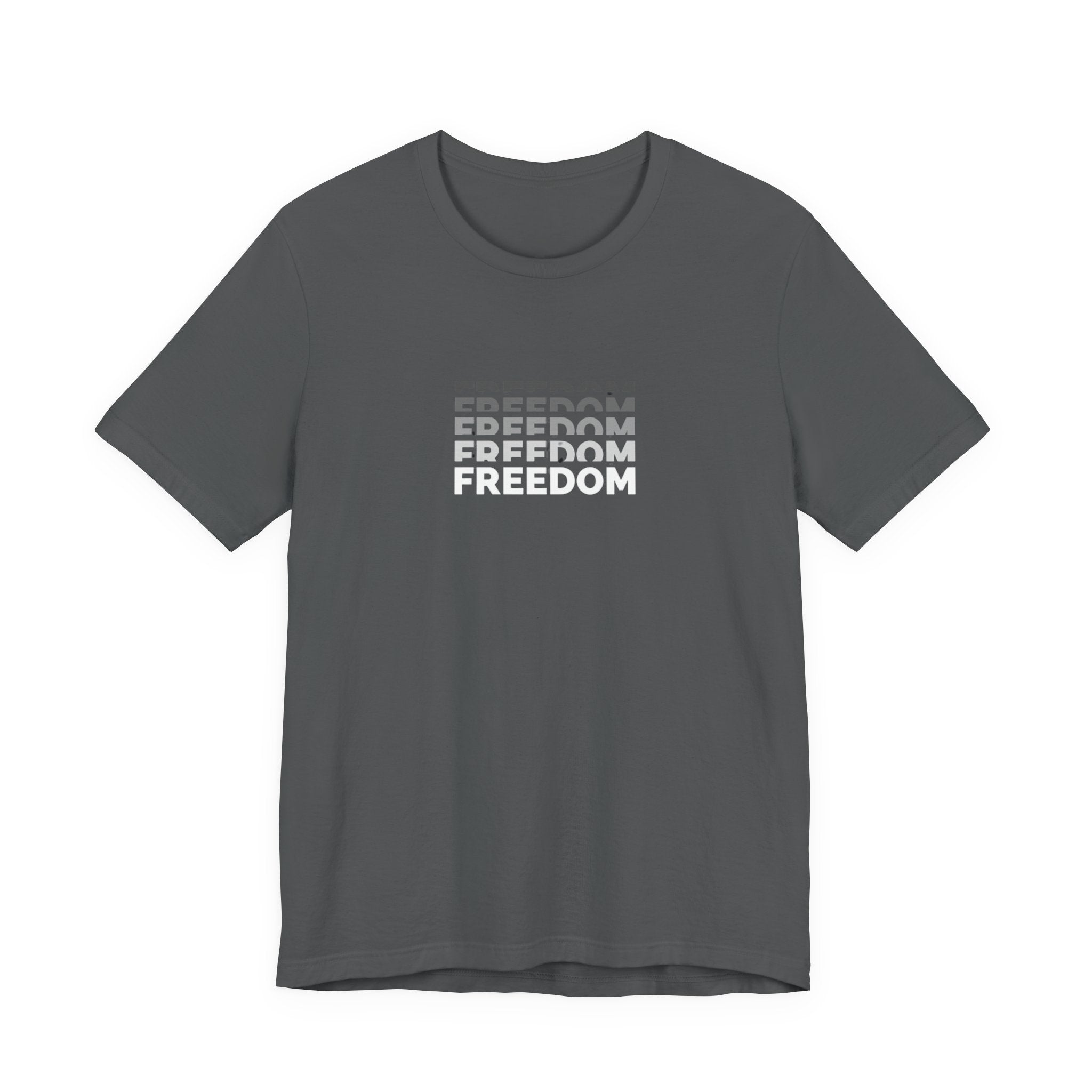 Freedom Repeat Graphic Tee - Minimalist Freedom Text Shirt