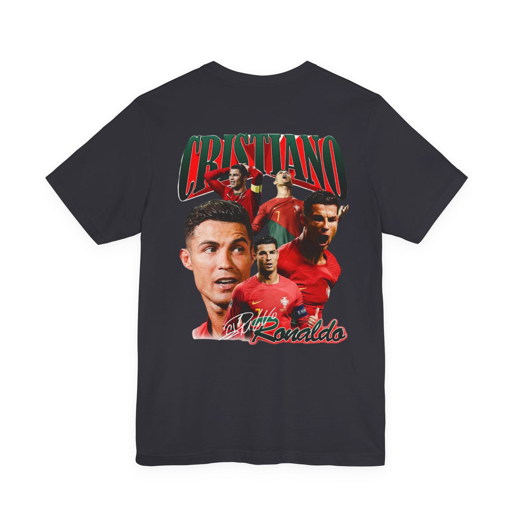 Cristiano Ronaldo Collage Tee — Retro Football Graphic T-Shirt