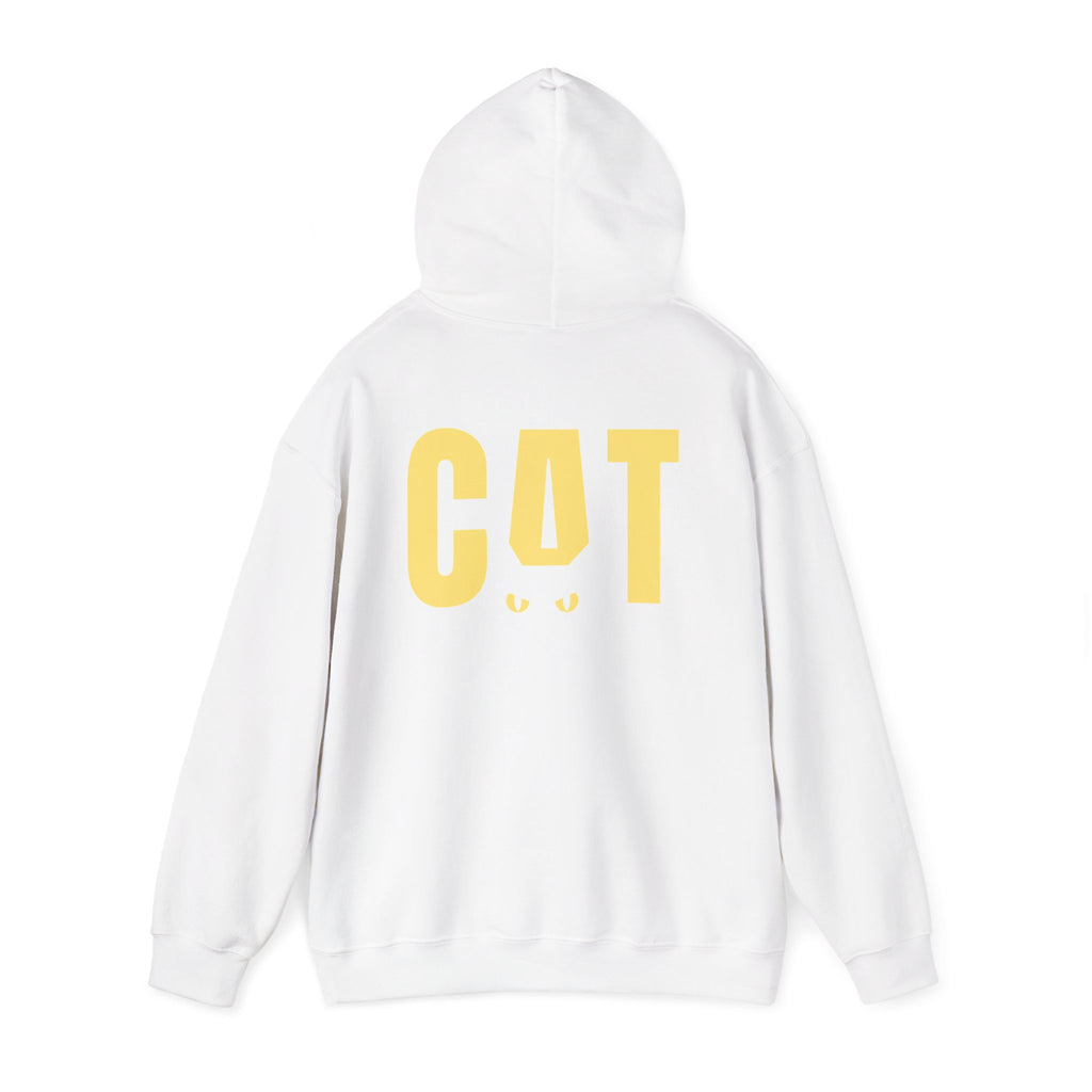 Hoodie — Yellow 'CAT' Back Graphic Pullover
