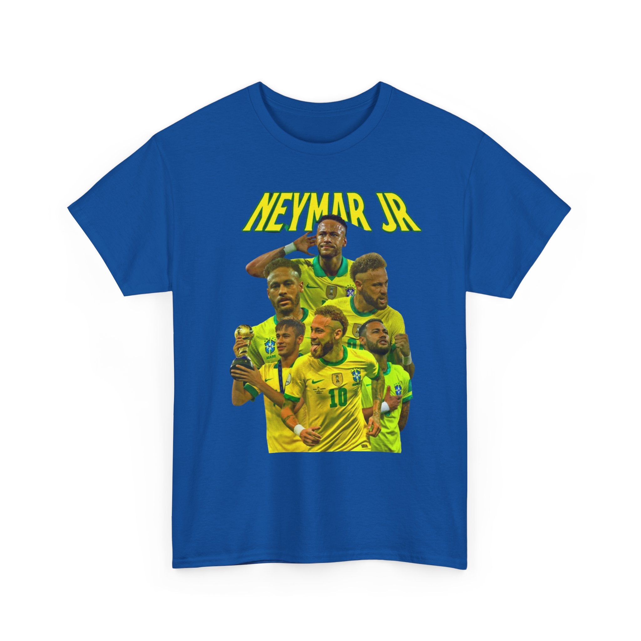 Neymar Jr. Brazil Soccer T‑Shirt – Neon Collage Fan Tee