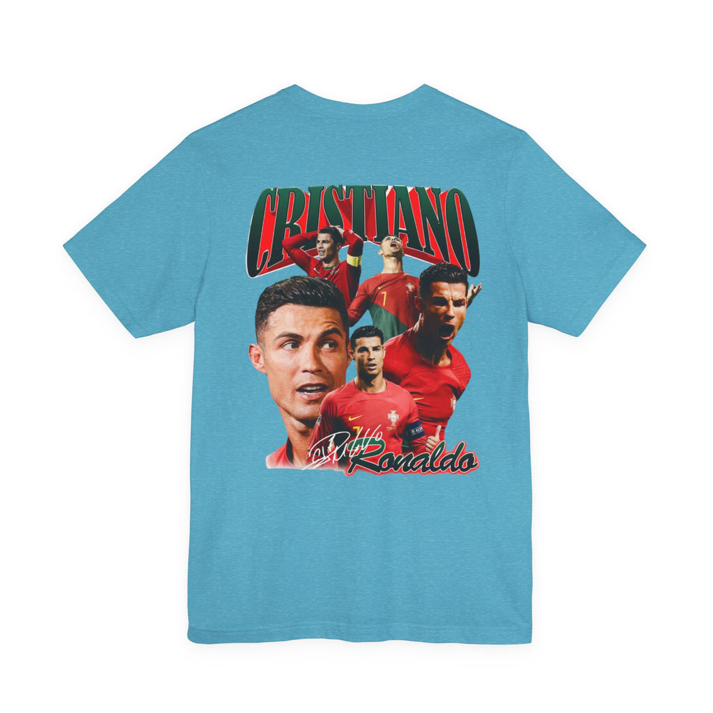 Cristiano Ronaldo Collage Tee — Retro Football Graphic T-Shirt