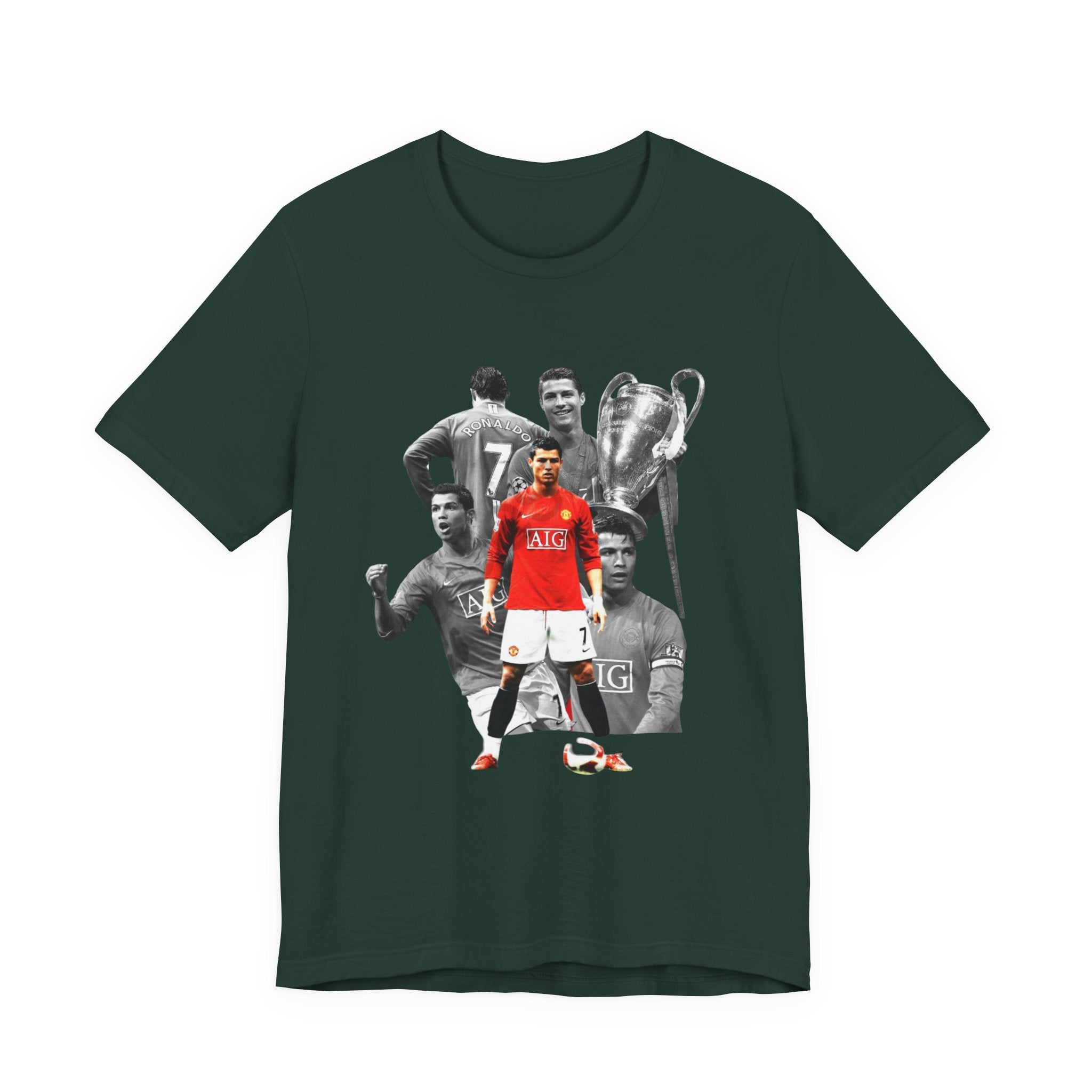 Cristiano Ronaldo Collage Tee — Retro Football Graphic T-Shirt