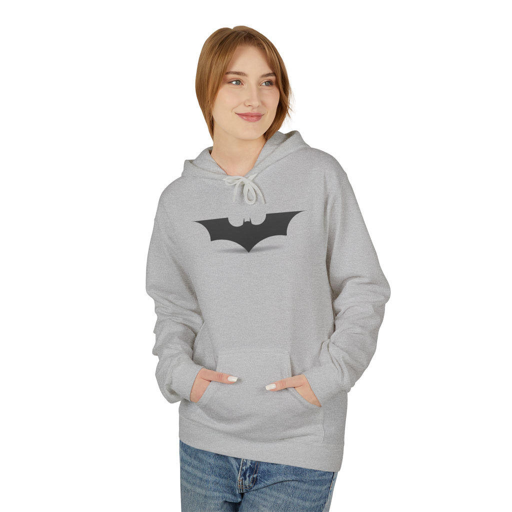 Bat Emblem Hoodie — Minimal Gothic Pullover