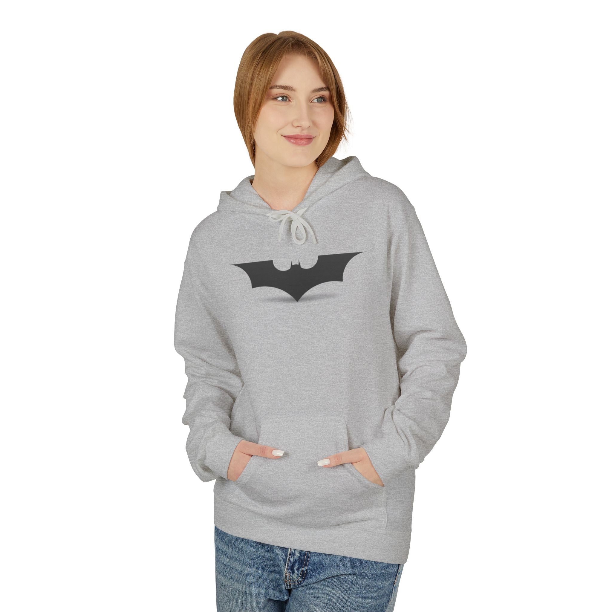 Bat Emblem Hoodie — Minimal Gothic Pullover