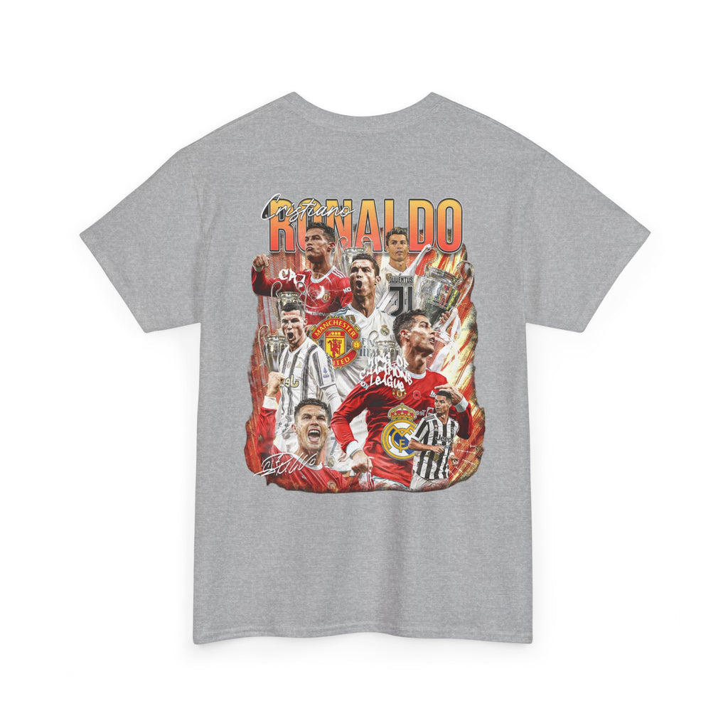Legendary Football Collage Tee — 'Ronaldo' Graphic Soccer Shirt