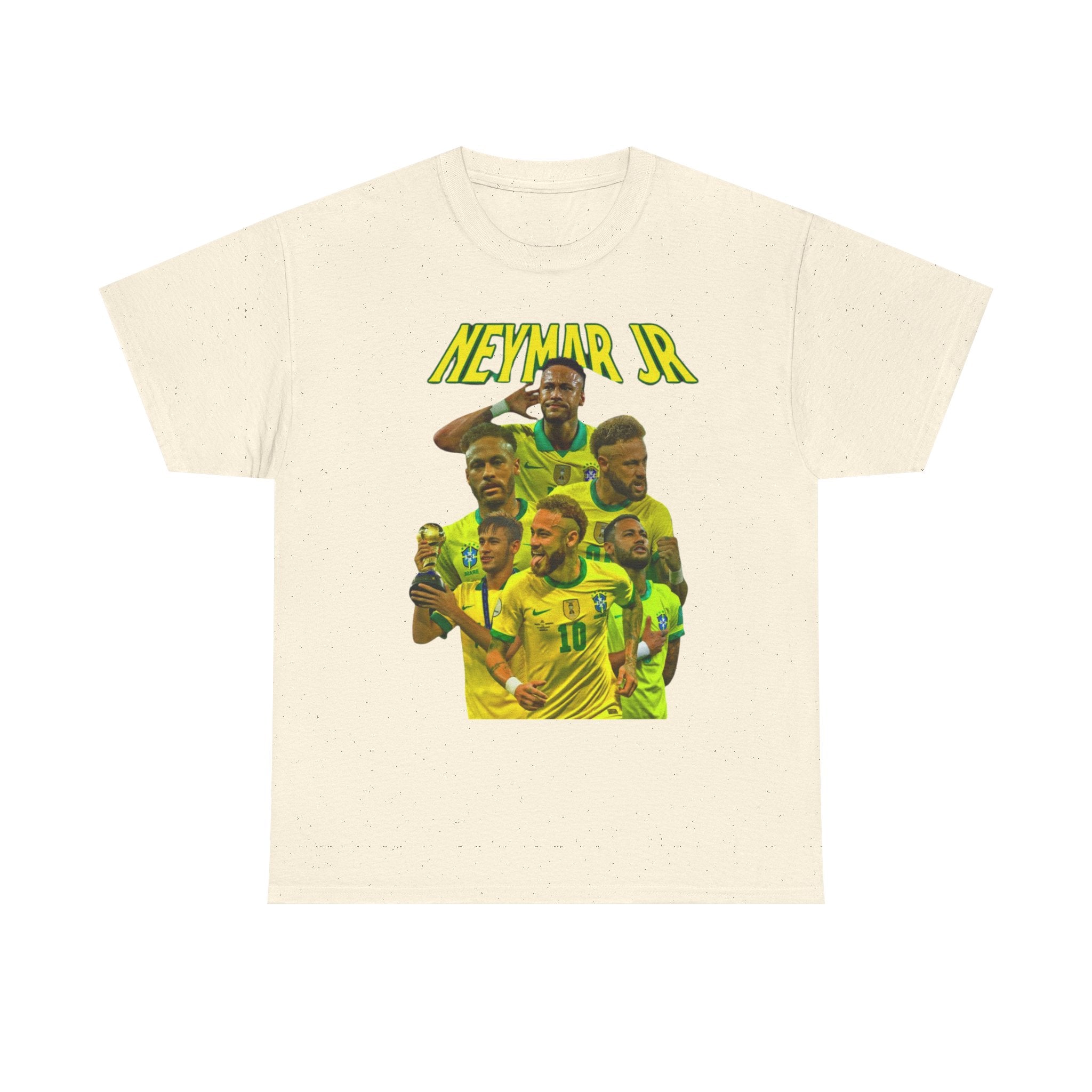 Neymar Jr. Brazil Soccer T‑Shirt – Neon Collage Fan Tee
