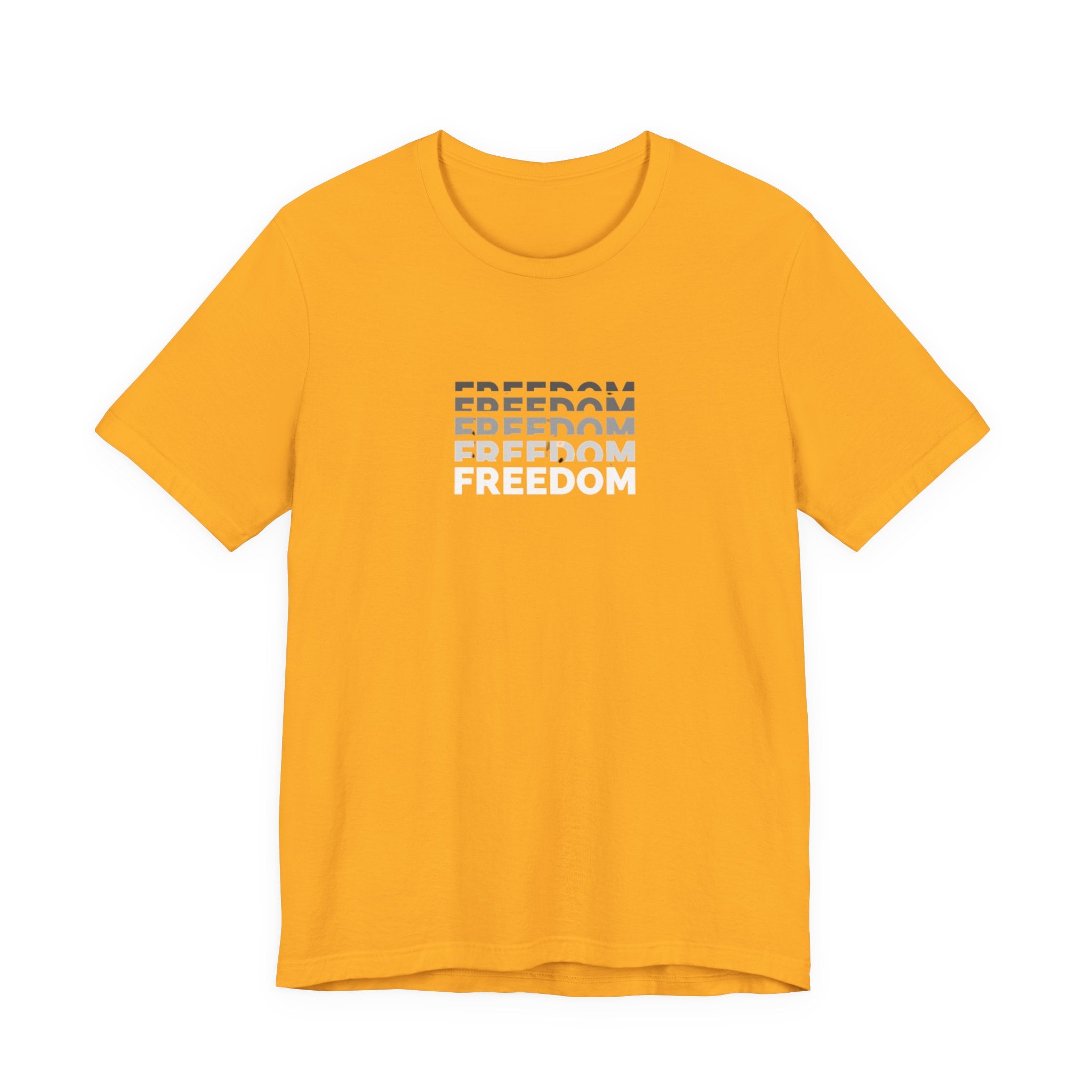 Freedom Repeat Graphic Tee - Minimalist Freedom Text Shirt