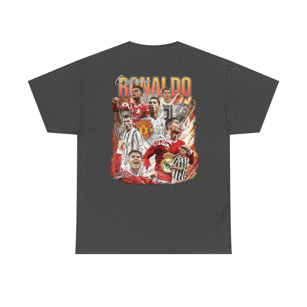 Legendary Football Collage Tee — 'Ronaldo' Graphic Soccer Shirt