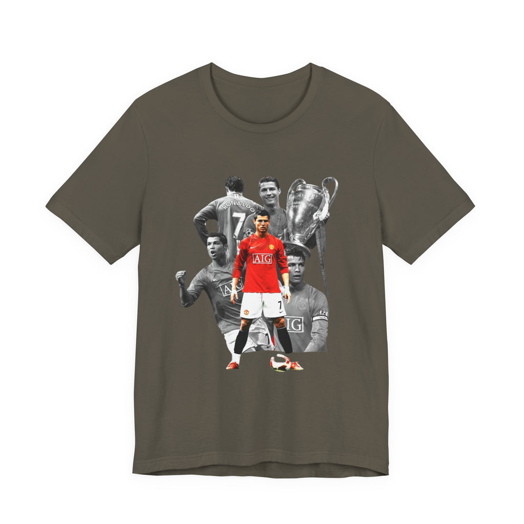 Cristiano Ronaldo Collage Tee — Retro Football Graphic T-Shirt