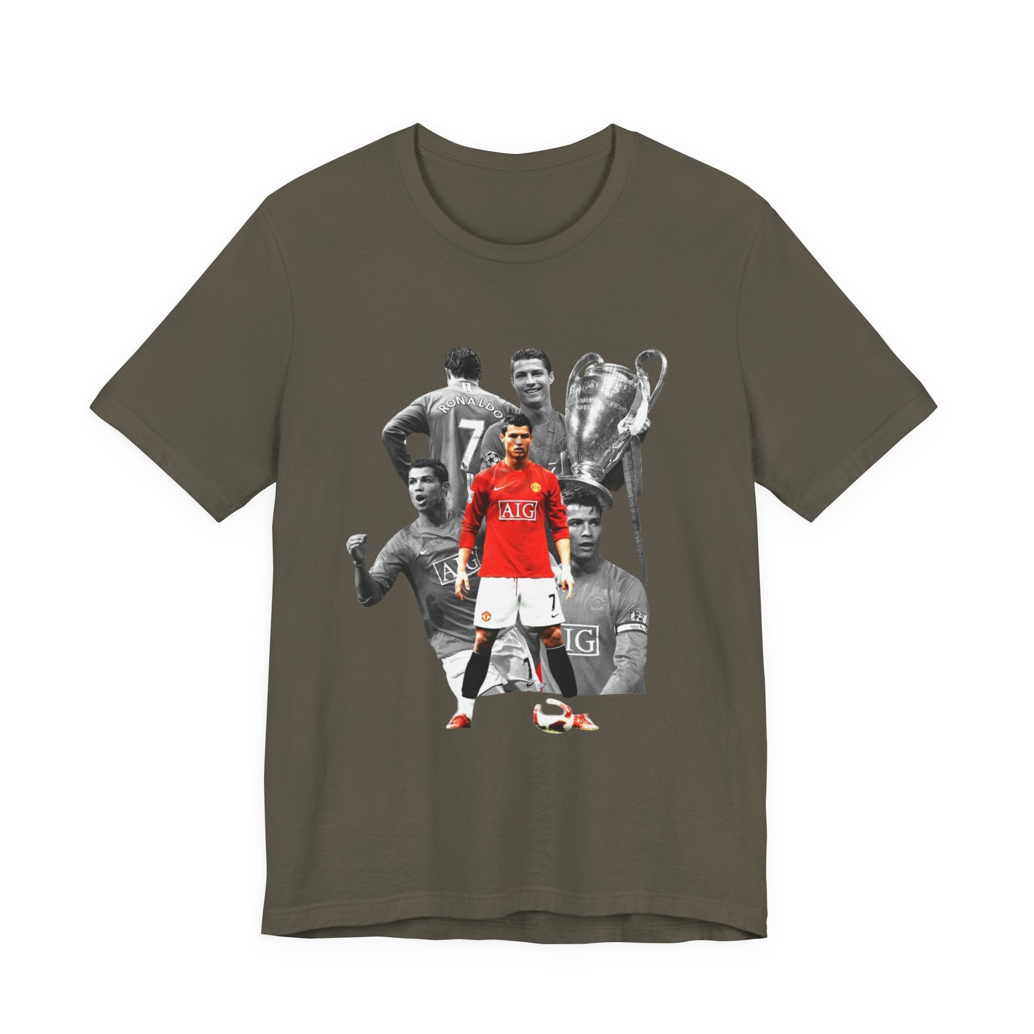 Cristiano Ronaldo Collage Tee — Retro Football Graphic T-Shirt