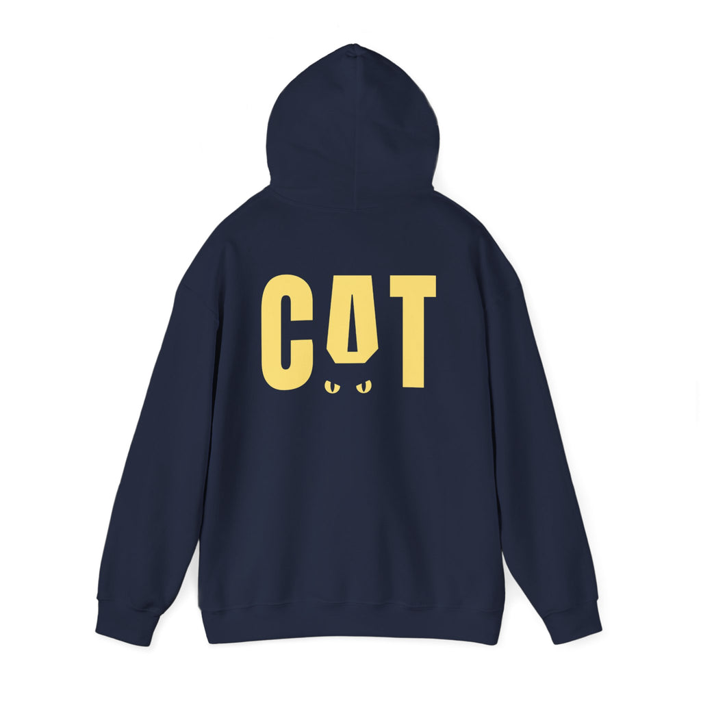 Hoodie — Yellow 'CAT' Back Graphic Pullover