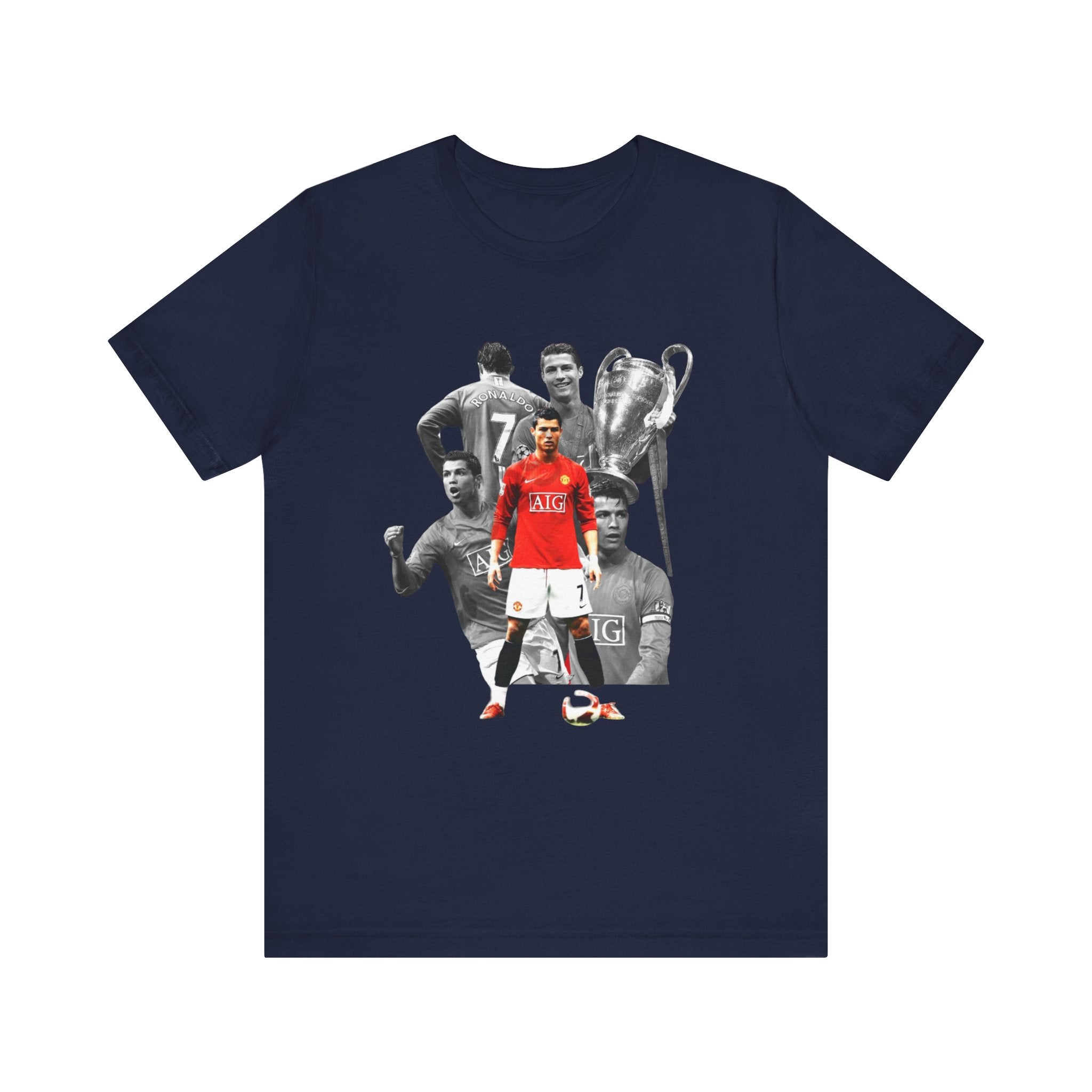 Cristiano Ronaldo Collage Tee — Retro Football Graphic T-Shirt