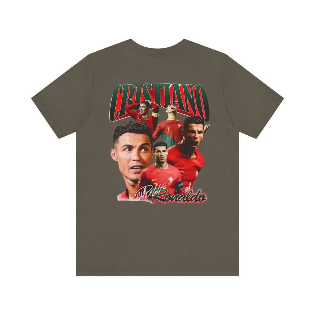 Cristiano Ronaldo Collage Tee — Retro Football Graphic T-Shirt