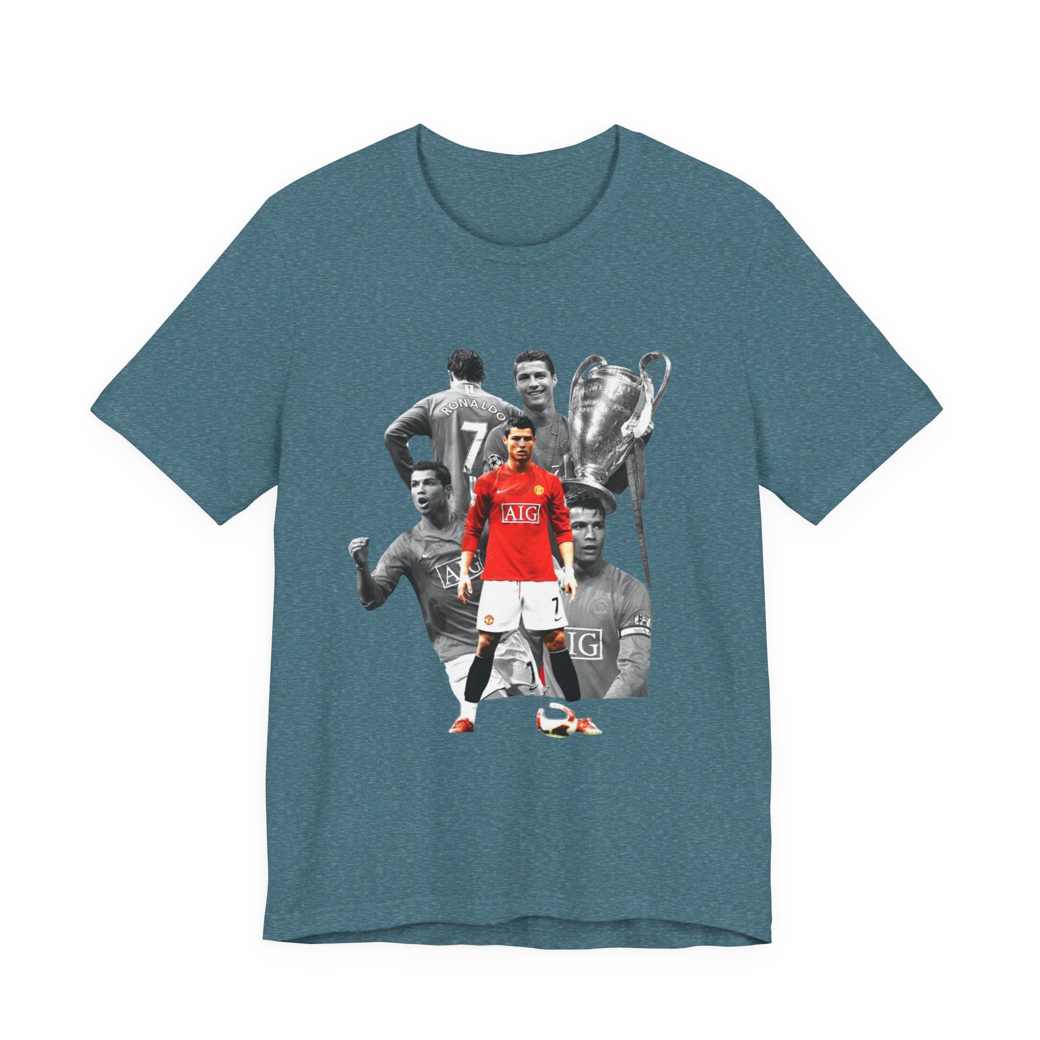 Cristiano Ronaldo Collage Tee — Retro Football Graphic T-Shirt