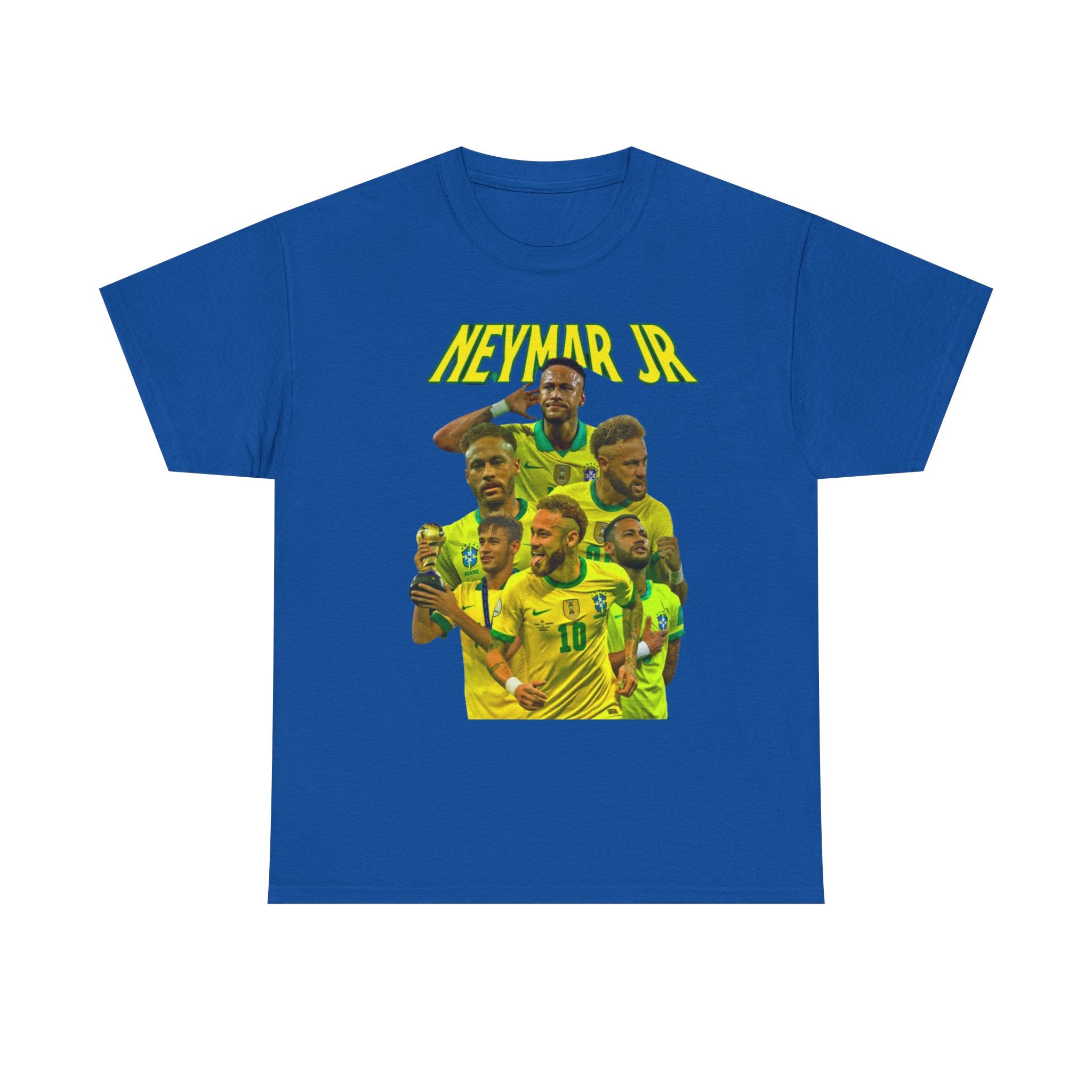 Neymar Jr. Brazil Soccer T‑Shirt – Neon Collage Fan Tee