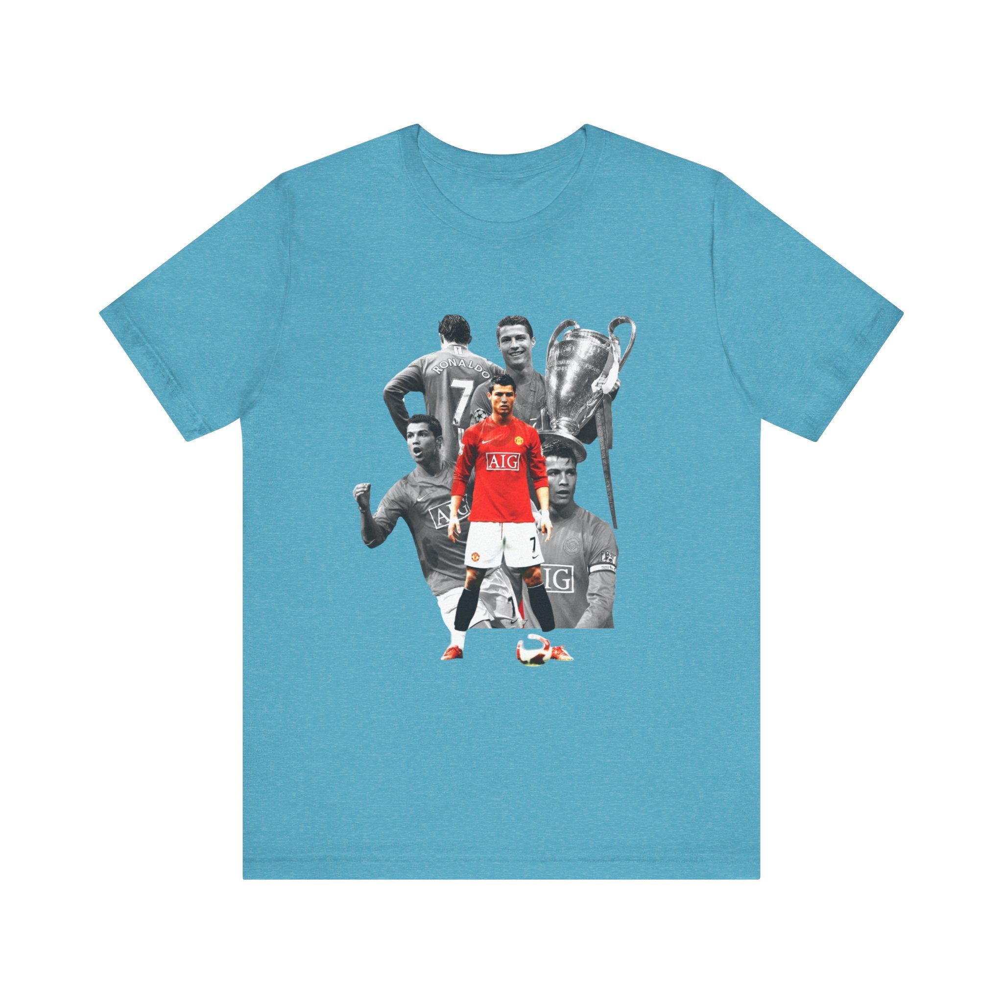 Cristiano Ronaldo Collage Tee — Retro Football Graphic T-Shirt