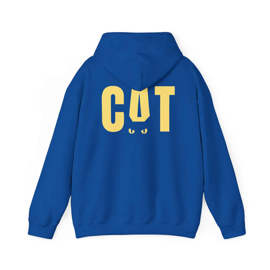 Hoodie — Yellow 'CAT' Back Graphic Pullover