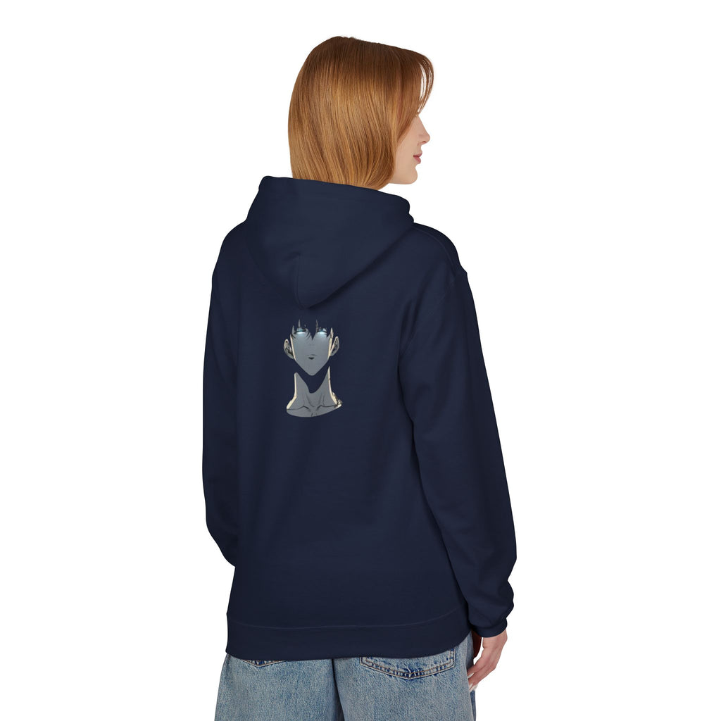 Aura Graphic Hoodie — Minimalist Anime-Inspired Back Portrait
