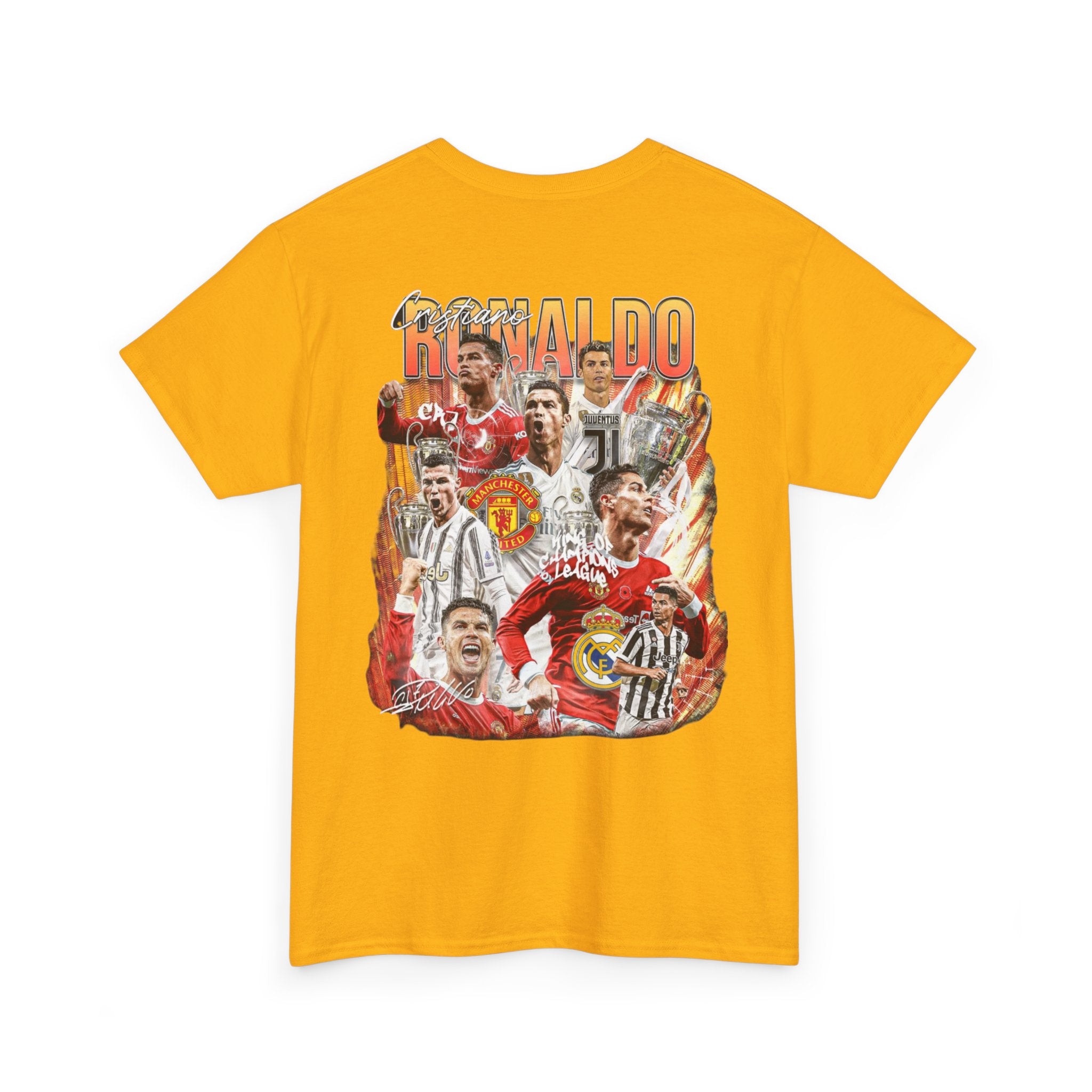 Legendary Football Collage Tee — 'Ronaldo' Graphic Soccer Shirt