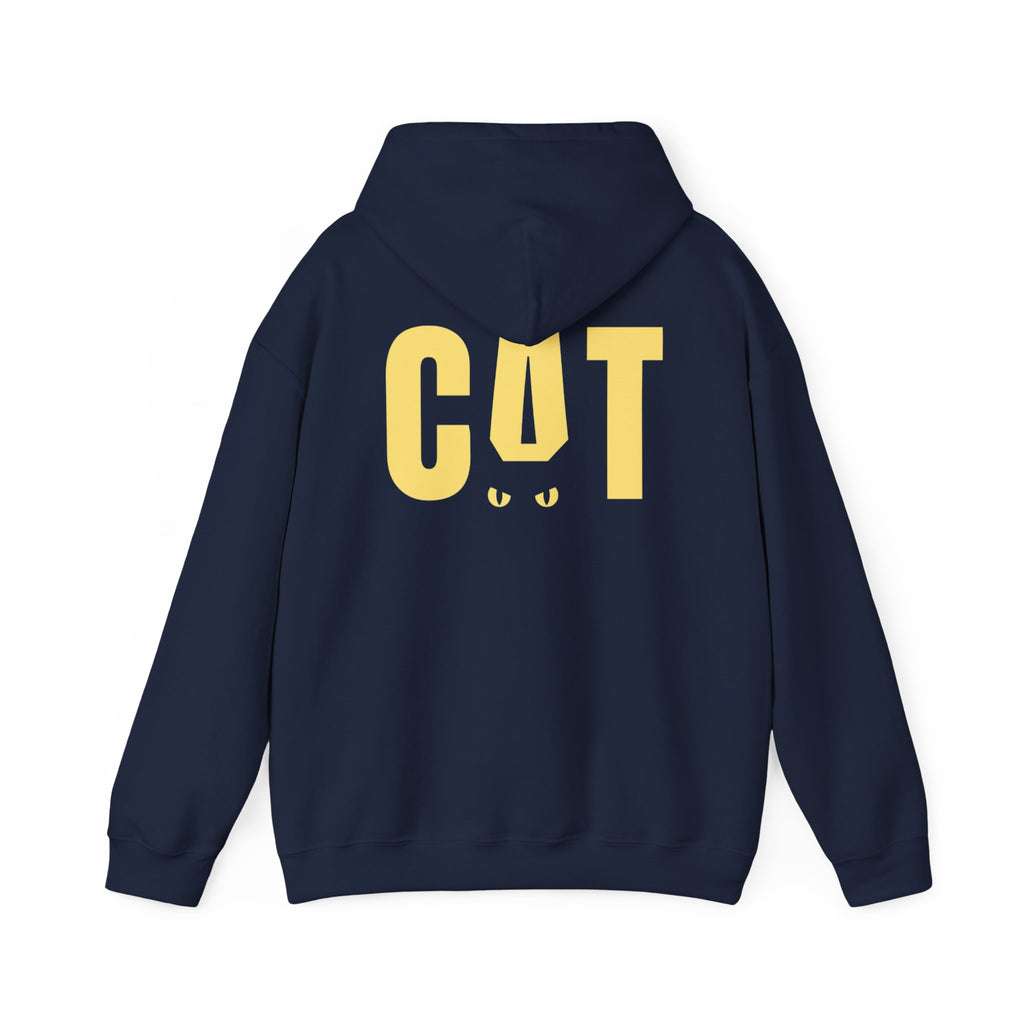 Hoodie — Yellow 'CAT' Back Graphic Pullover